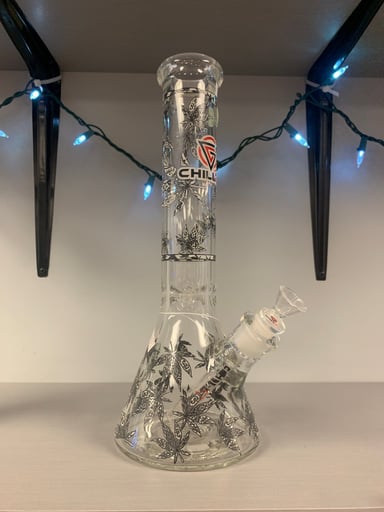 Preview pic of Chill Glass 14’’ Beaker Waterpipe - GLOW IN DARK