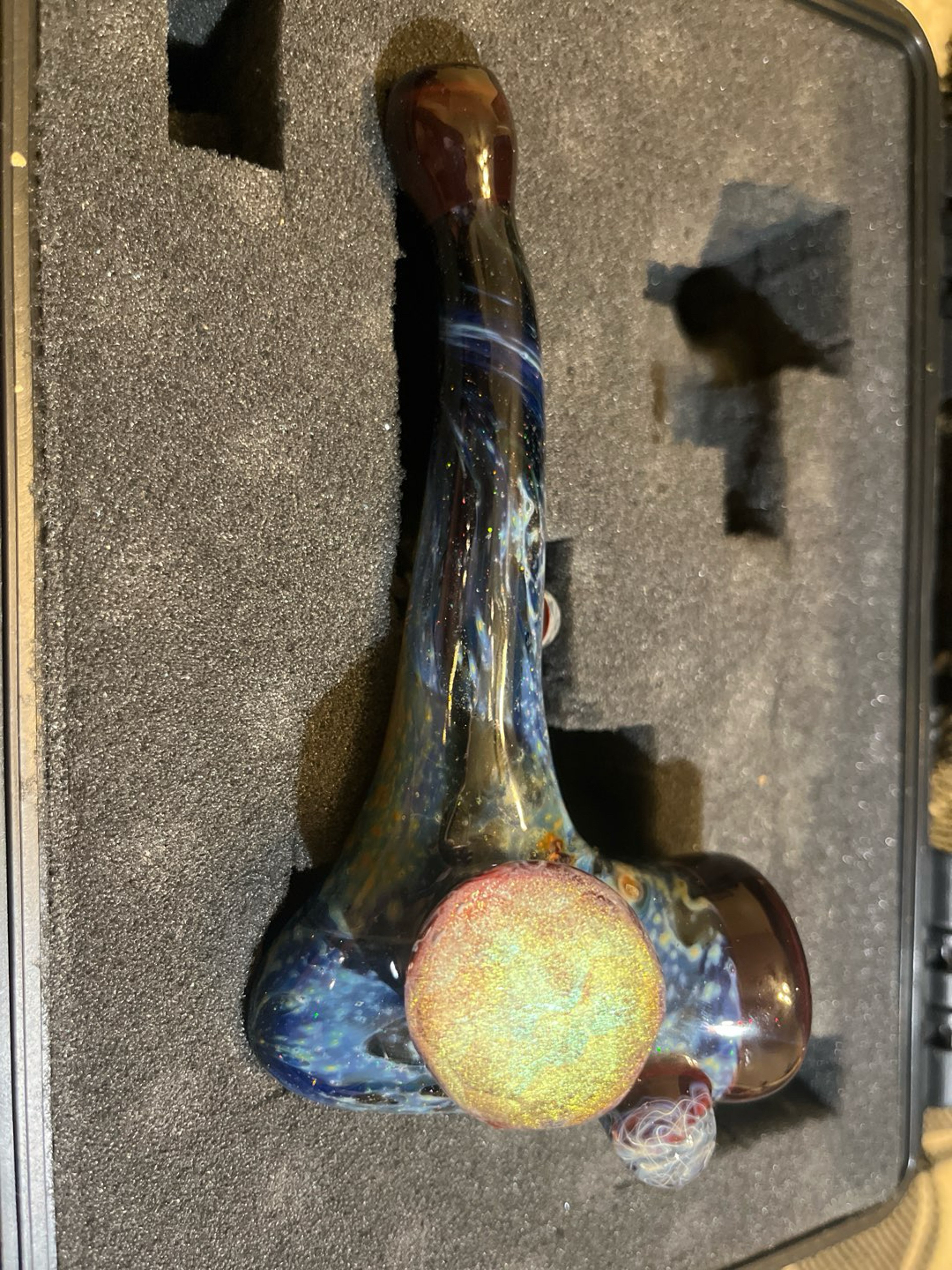 Preview pic of Galaxy pipe uv reactive with matching pendant