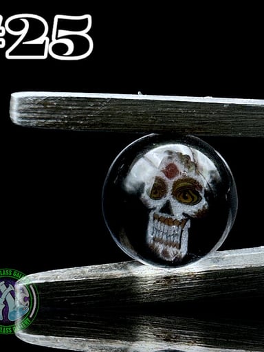 Preview pic of Steve H Glass - Terp Pearl #25 - Milli 6mm (Sugar Skull)