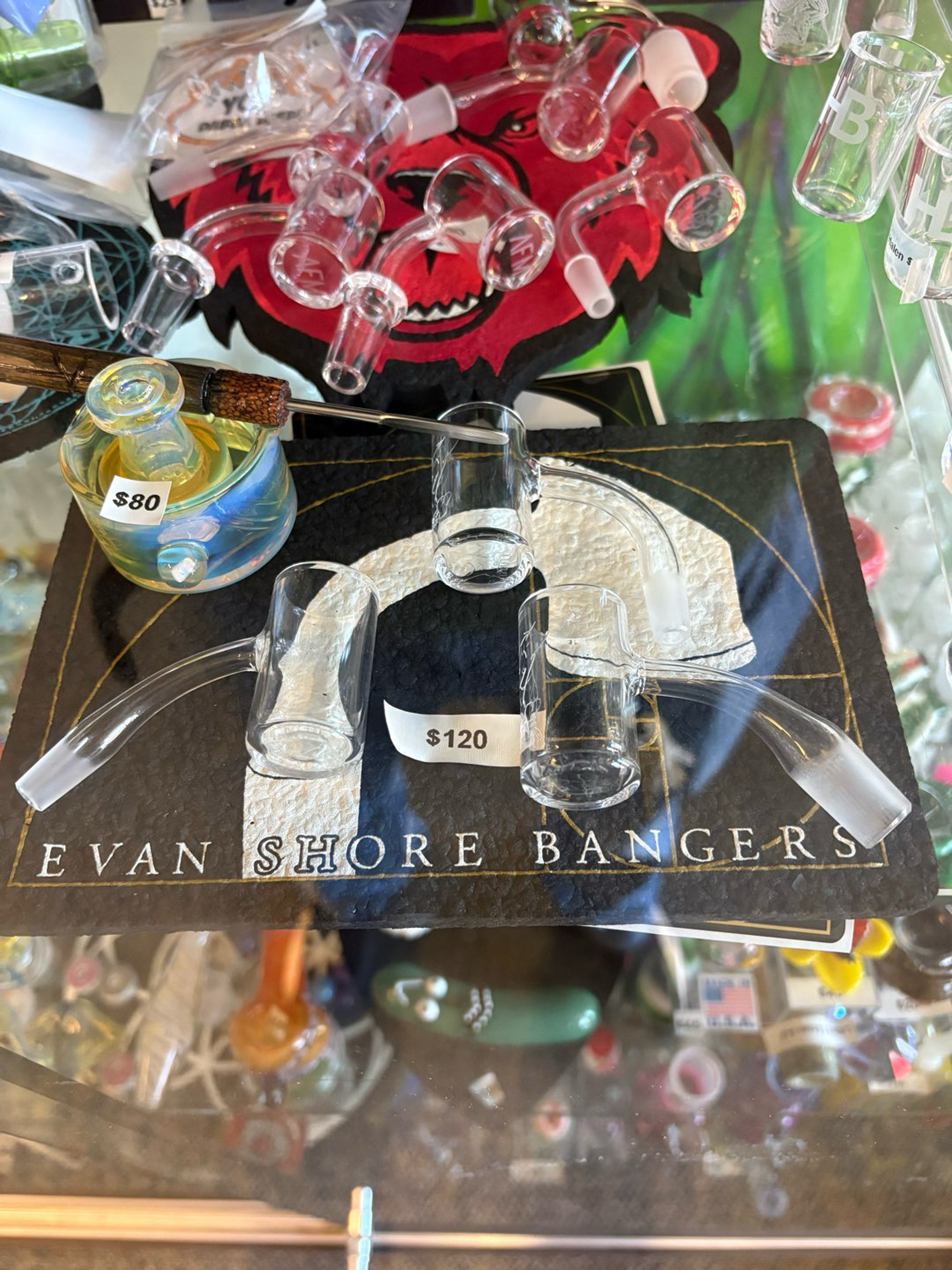 Preview pic of Evan Shore 10mm 45 Titty banger 10mm 45 degree  price is for one0