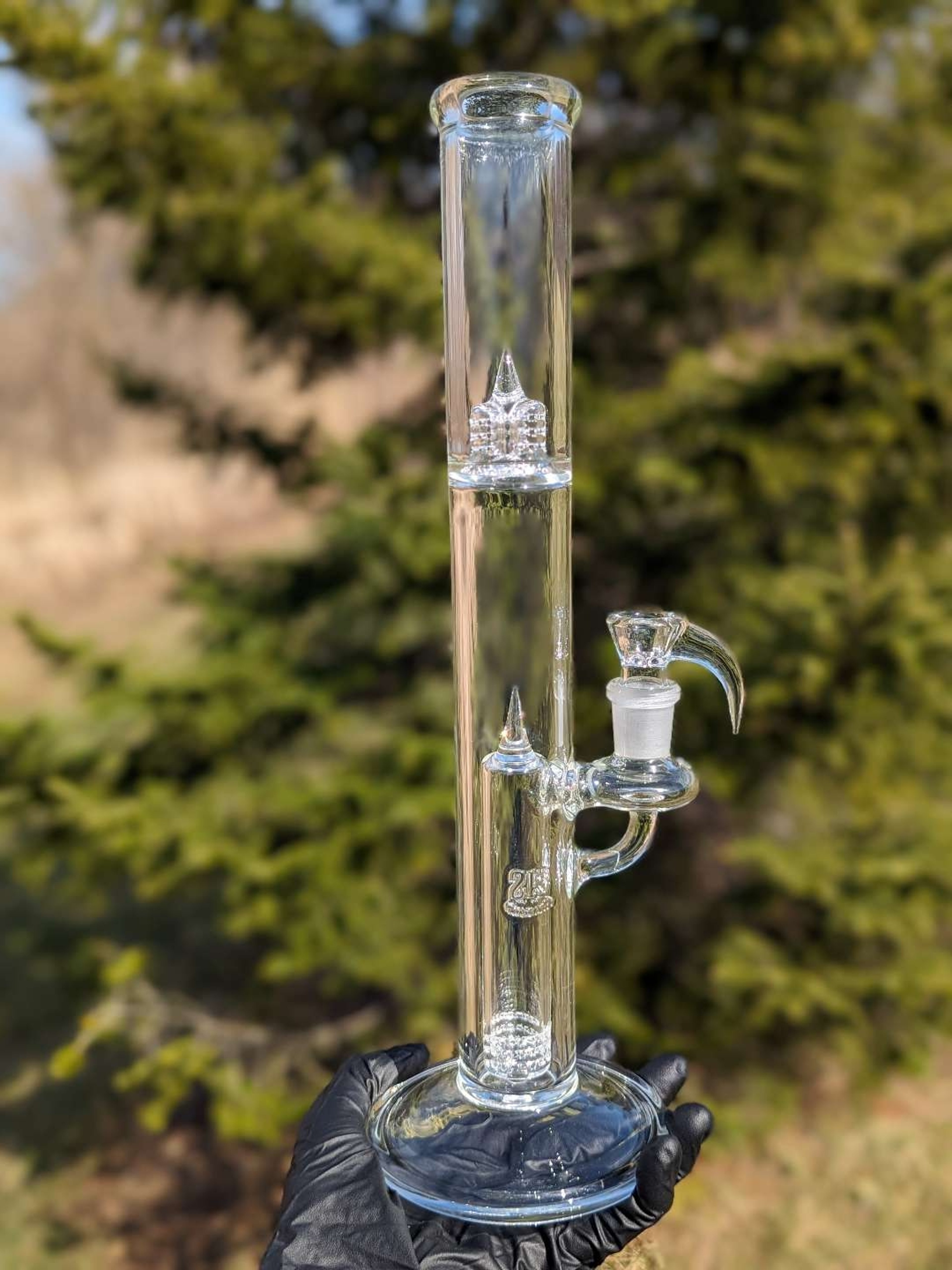 Preview pic of 2K Glass 16" 360 Grid Tube w/ Splash Guard