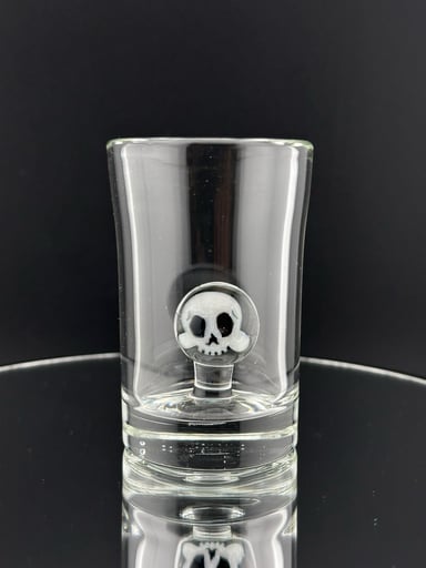 Preview pic of Hendy glass Clear Skull shot glass