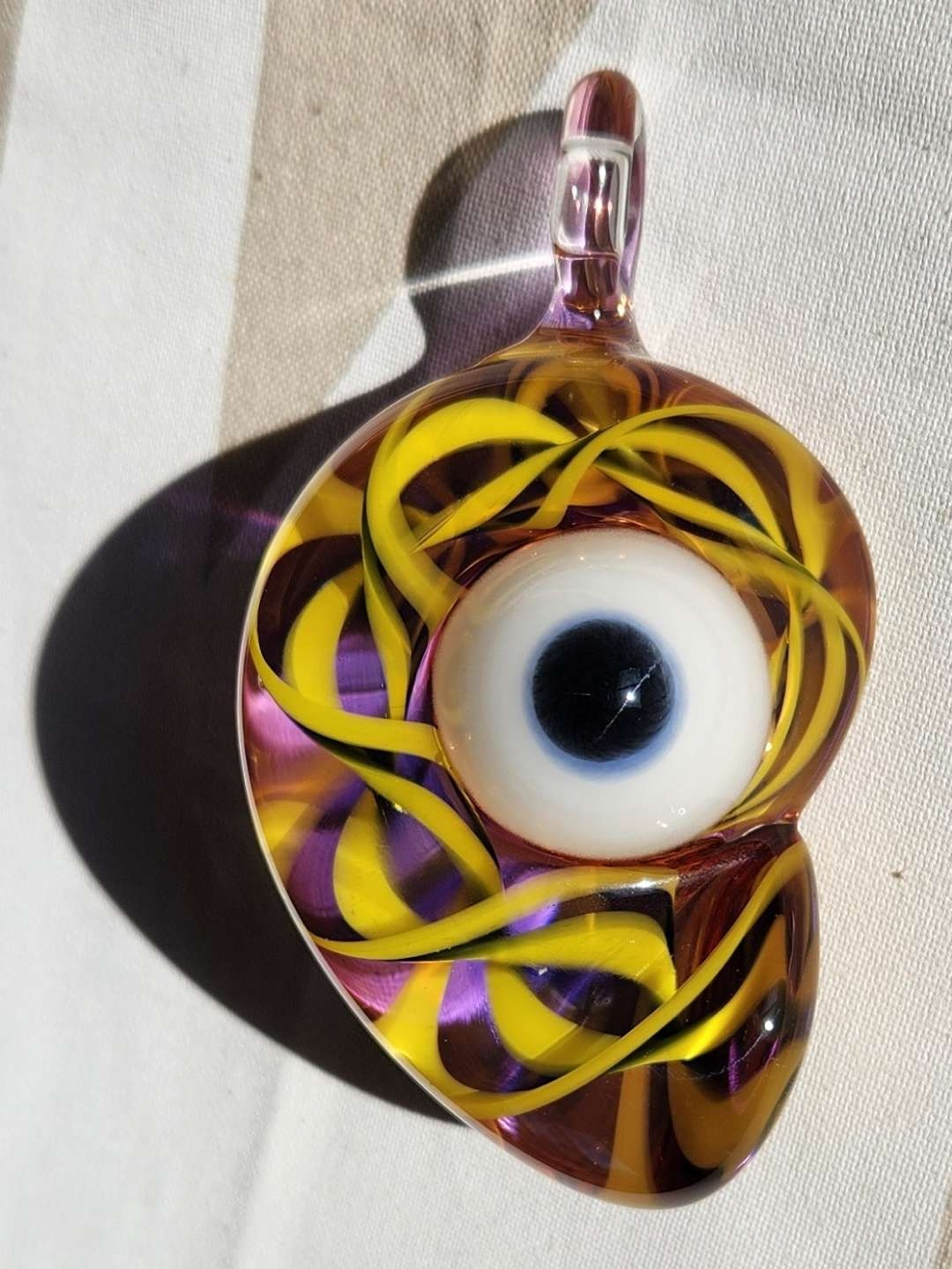 Preview pic of Down Neck - Gold Fume Shell Pendant