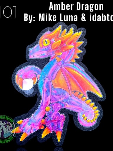 Preview pic of Moodmats - Dab Mat #101 - Amber Dragon By: Mike Luna x idabtoons