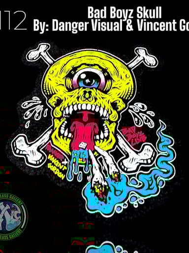 Preview pic of Moodmats - Dab Mat #112 - Bad Boyz Skull By: Danger Visual x Vincent Gordon