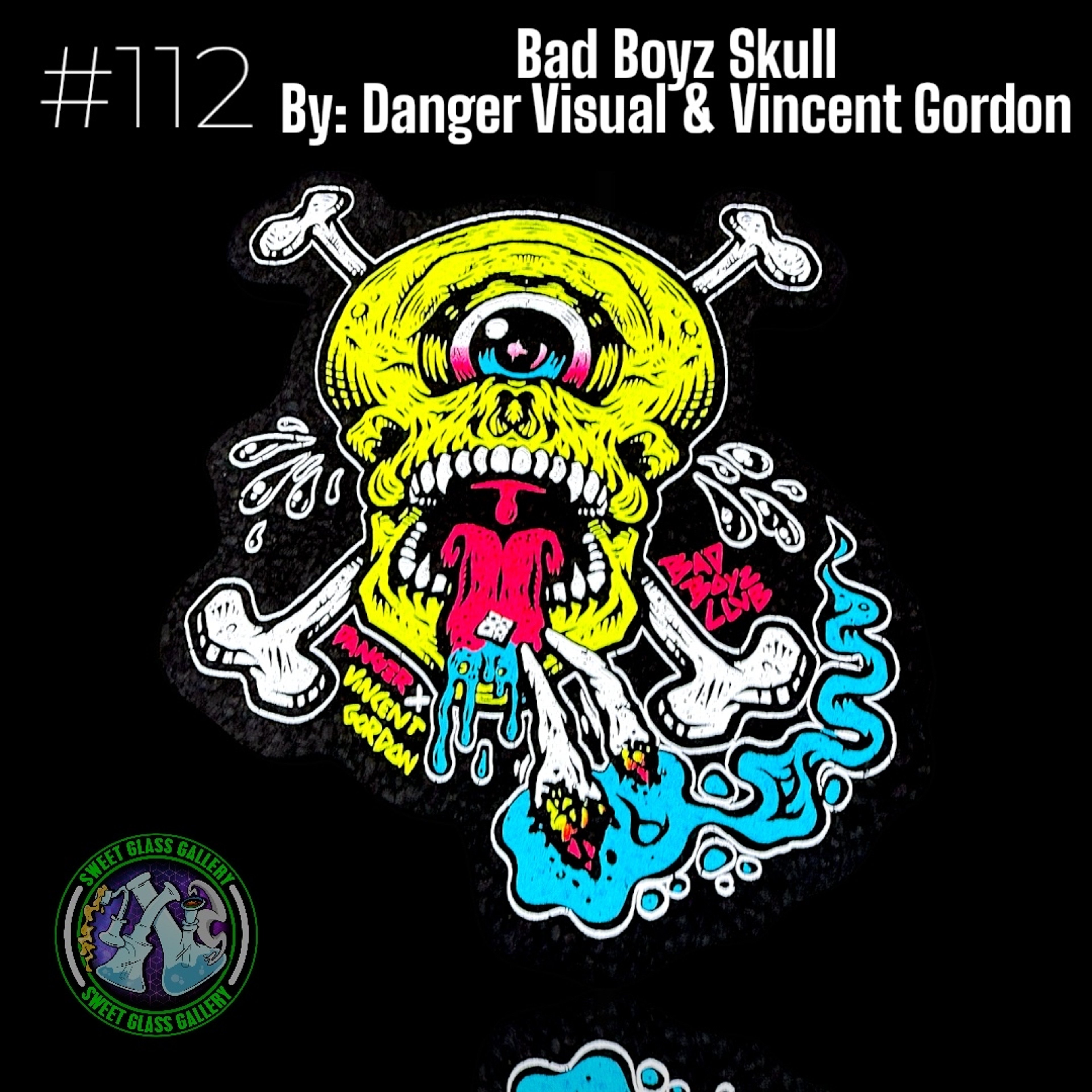 Preview pic of Moodmats - Dab Mat #112 - Bad Boyz Skull By: Danger Visual x Vincent Gordon