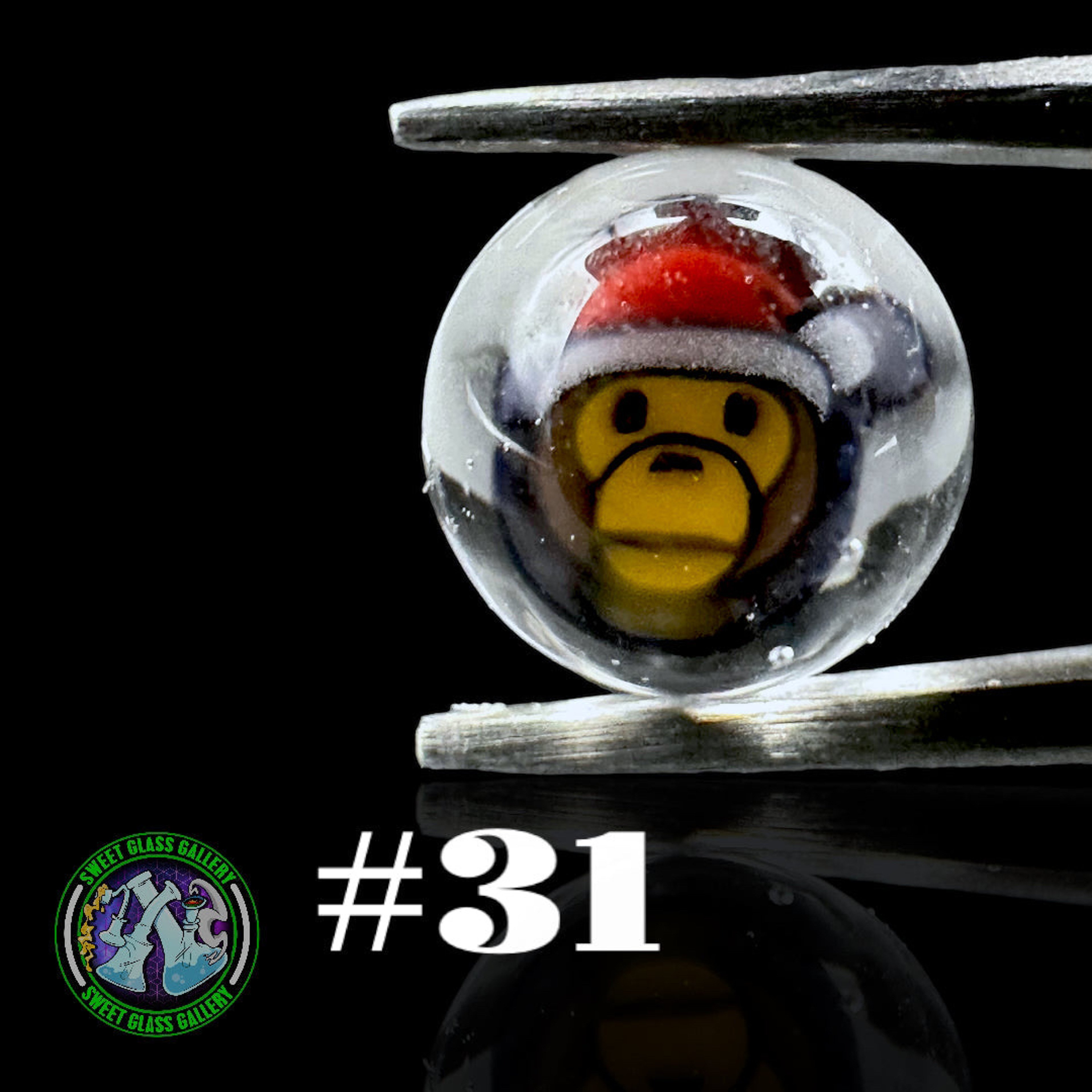 Preview pic of Steve H Glass - Terp Pearl #31 - Milli 6mm (Monkey Santa Hat)