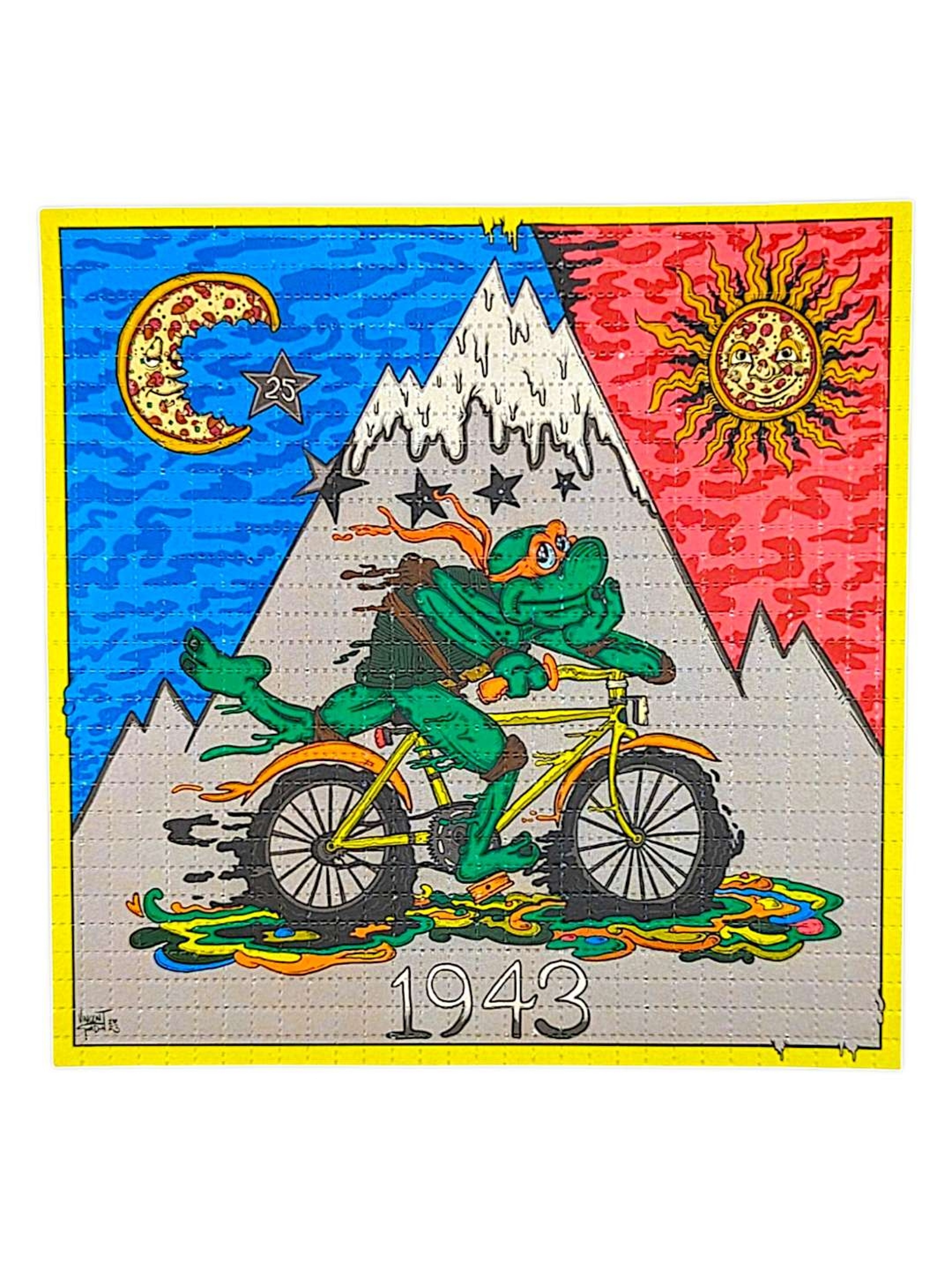 Preview pic of Vincent Gordon “Bike Day 2023 (TMNT Michelangelo)” Blotter Print