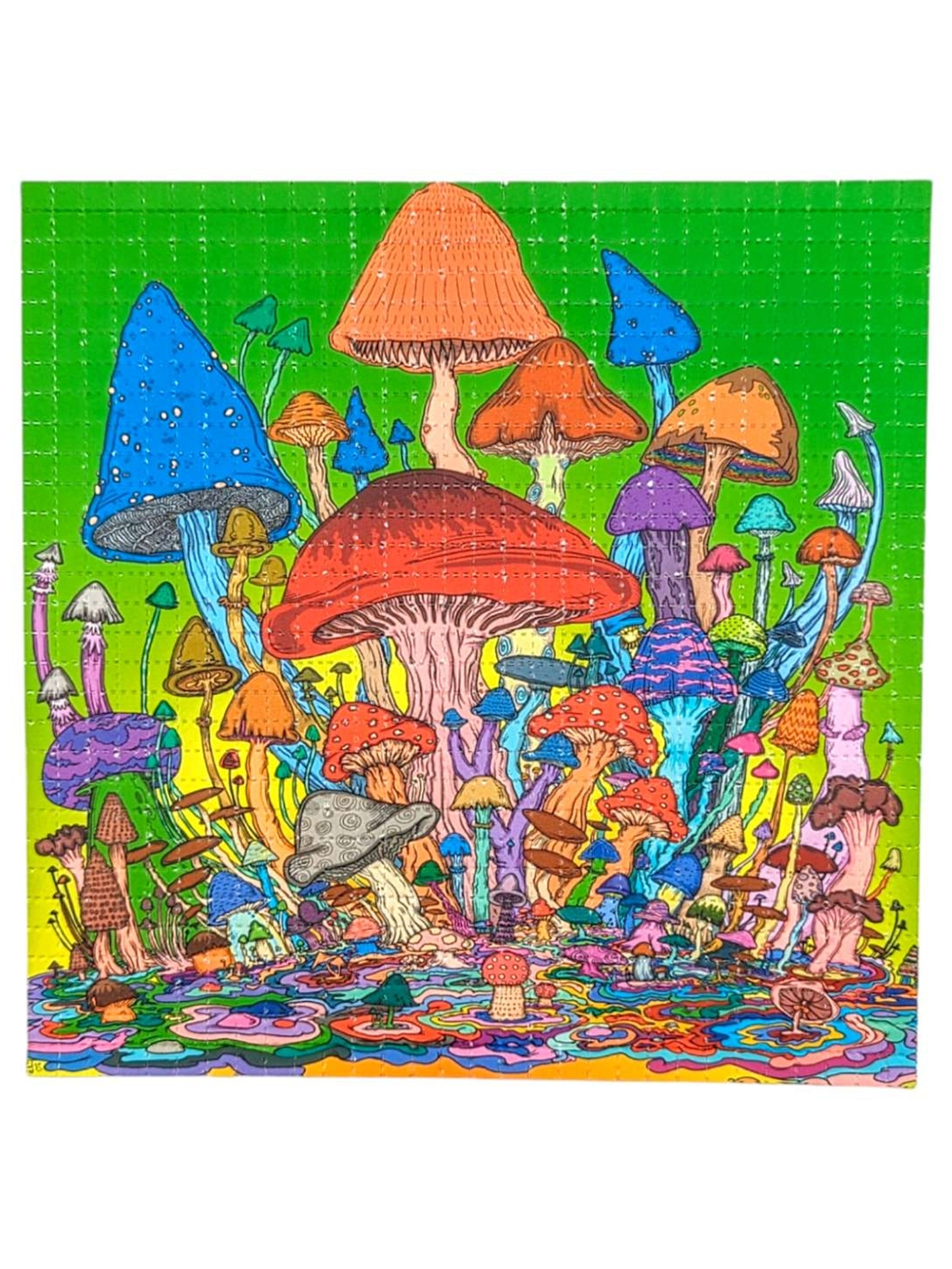 Preview pic of Vincent Gordon “Melty Mushrooms” Blotter Print