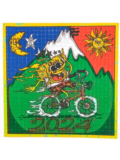 Preview pic of Vincent Gordon “Bike Day 2024 (SpongeBob)” Blotter Print