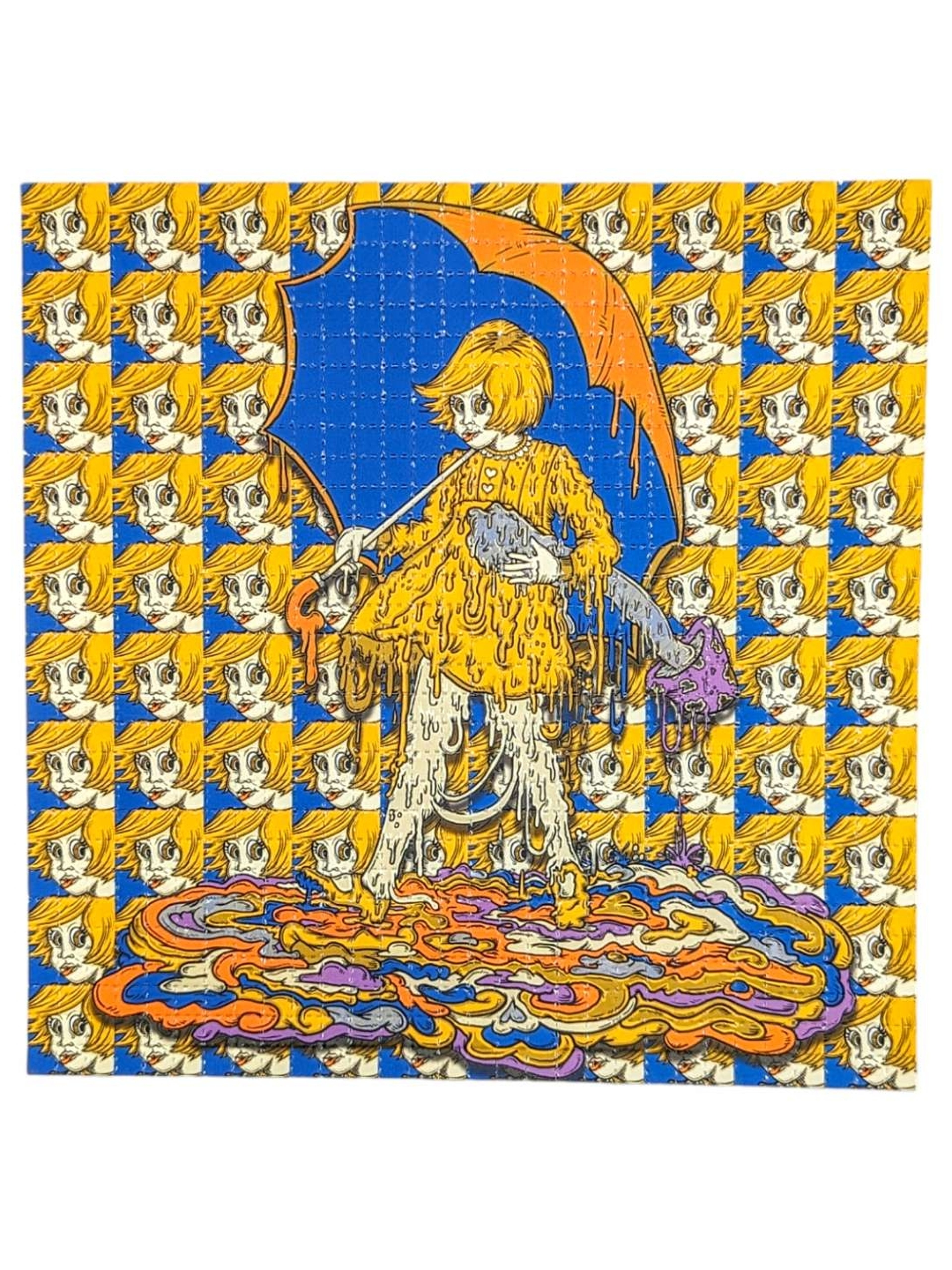 Preview pic of Vincent Gordon “Melty Mushroom Girl” Blotter Print