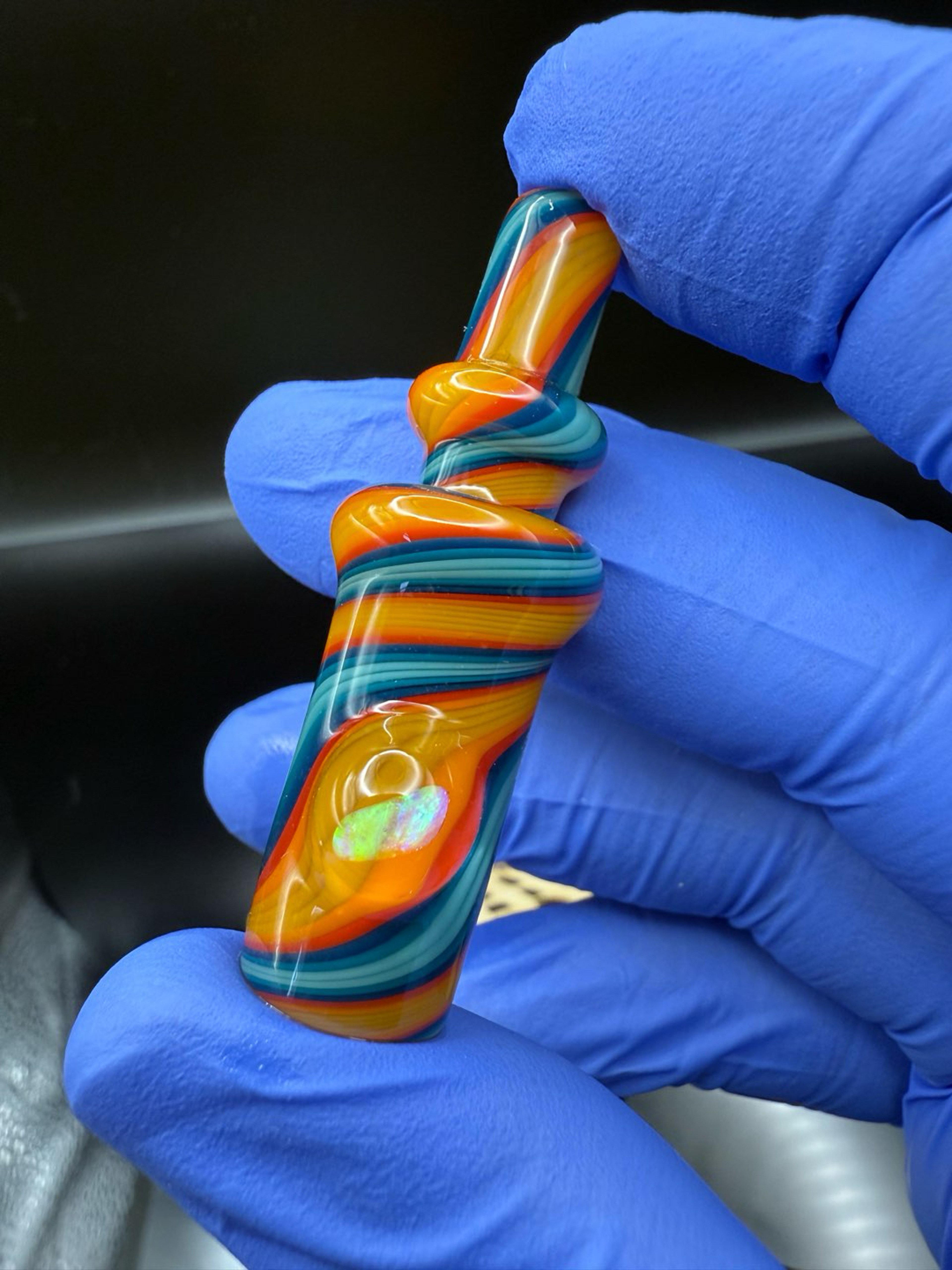 Preview pic of BoroCat Wigwag with Opal Blunt/Joint Tip #6