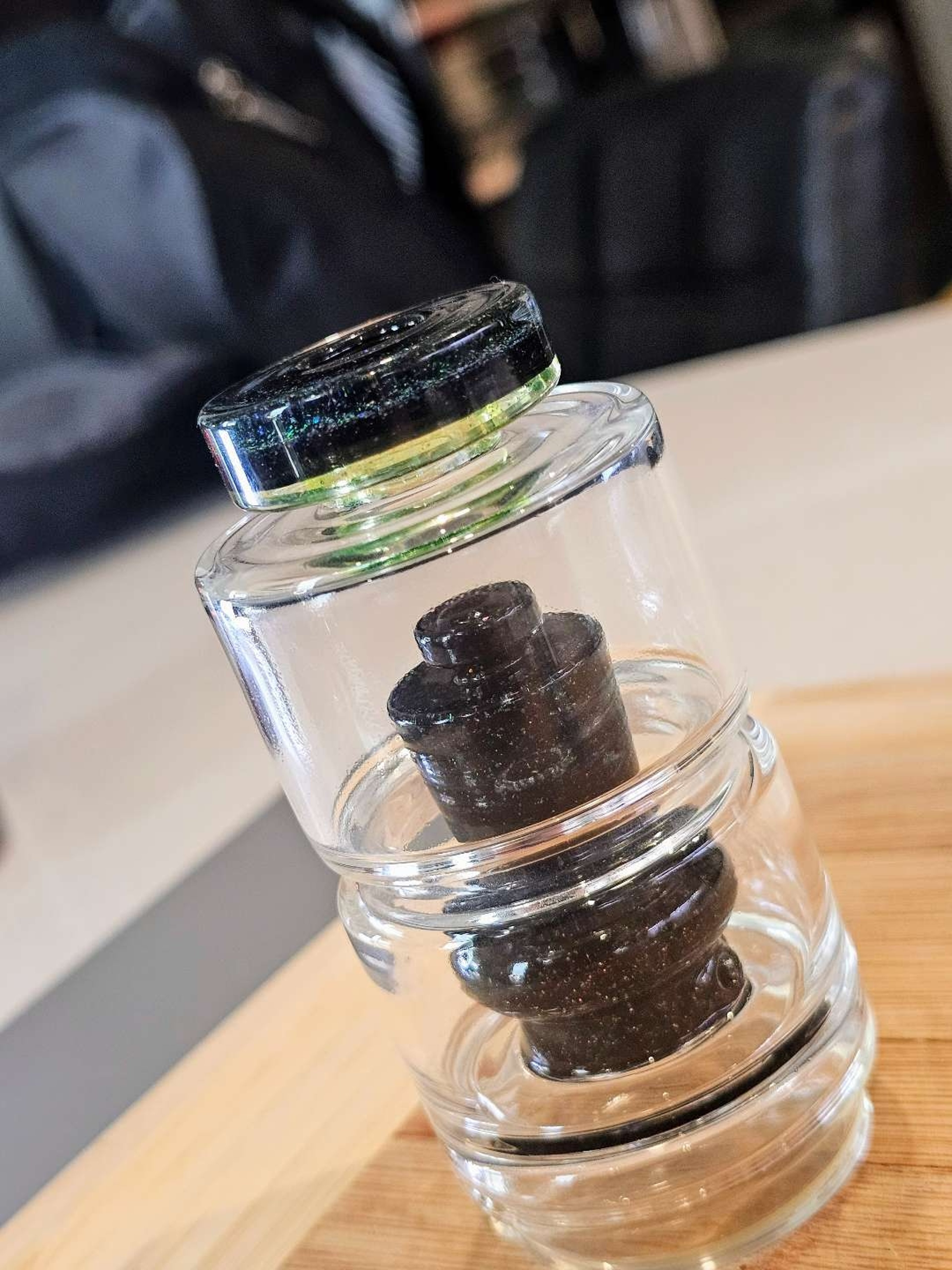 Preview pic of Spiders Glass 2-Hole Puffco Top (Jet Black/UV Ion)