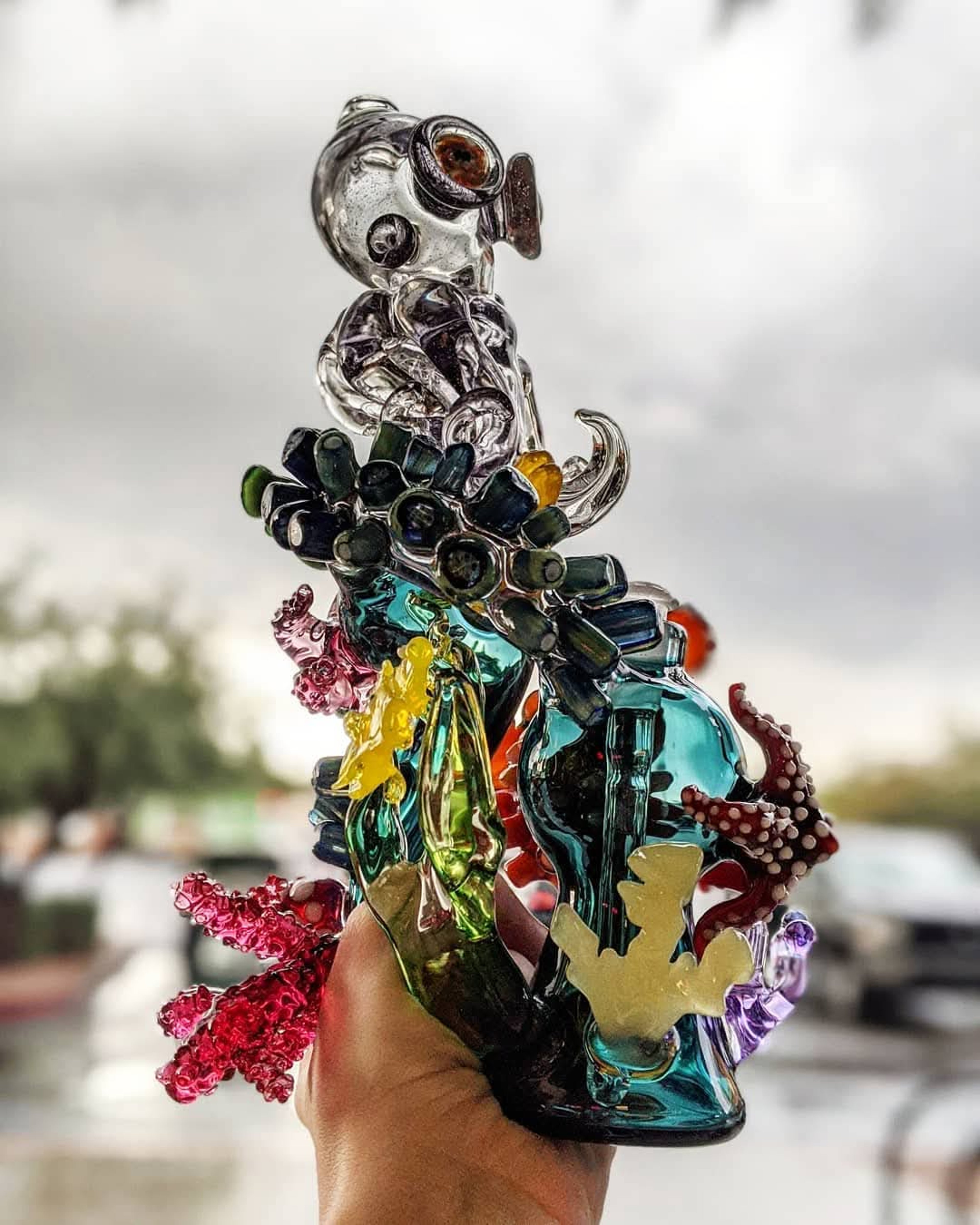 Preview pic of Corral reef sea life rig by Pacini glass