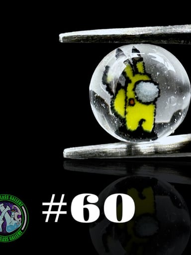 Preview pic of Steve H Glass - Terp Pearl #60 - Milli 6mm (Among Us Pikachu)