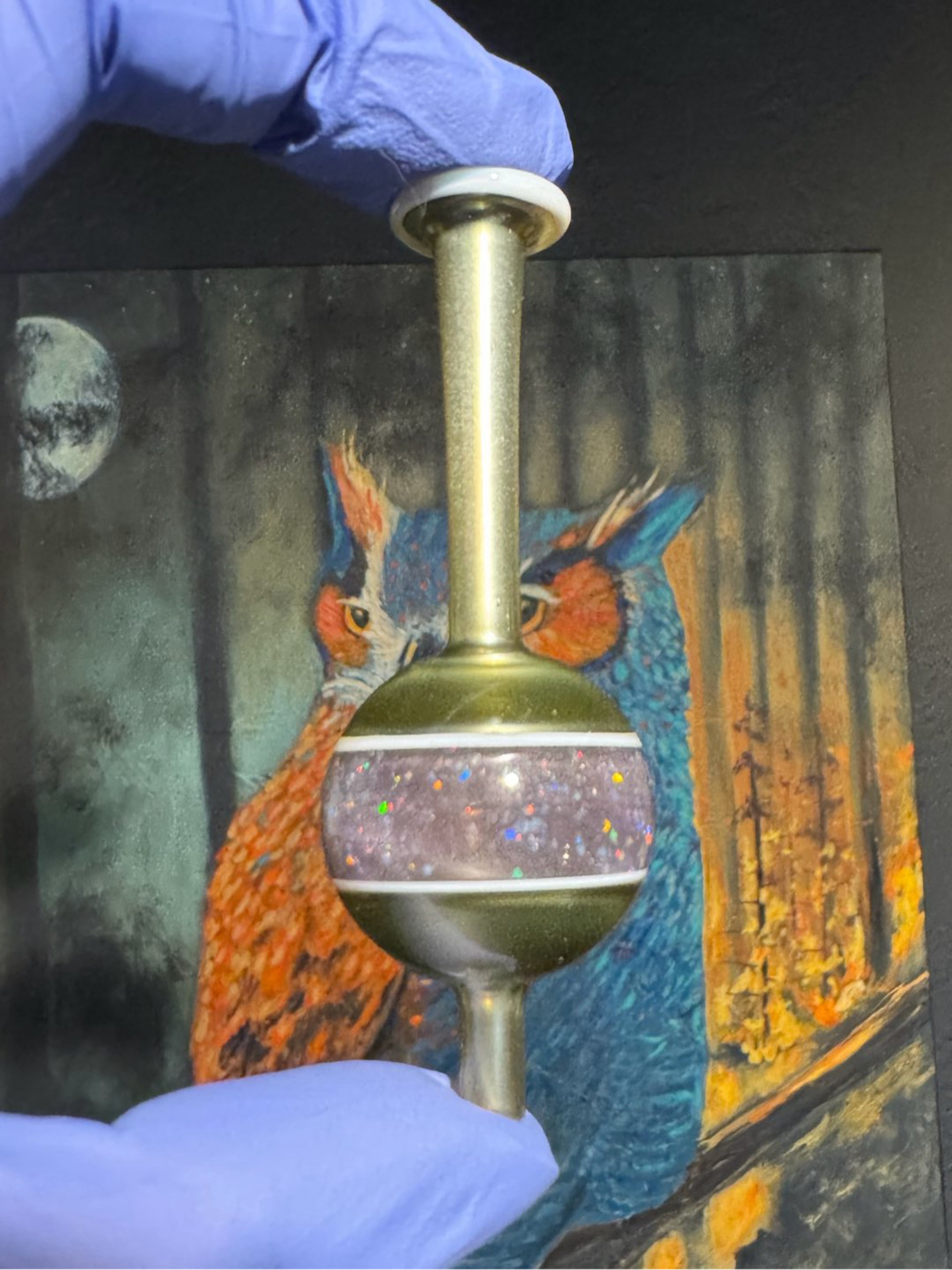 Preview pic of Crushed Opal Purple Stripe Mark Andrews Bubble Cap