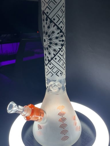 Preview pic of Sandblasted Beaker With Bowl And Downstem