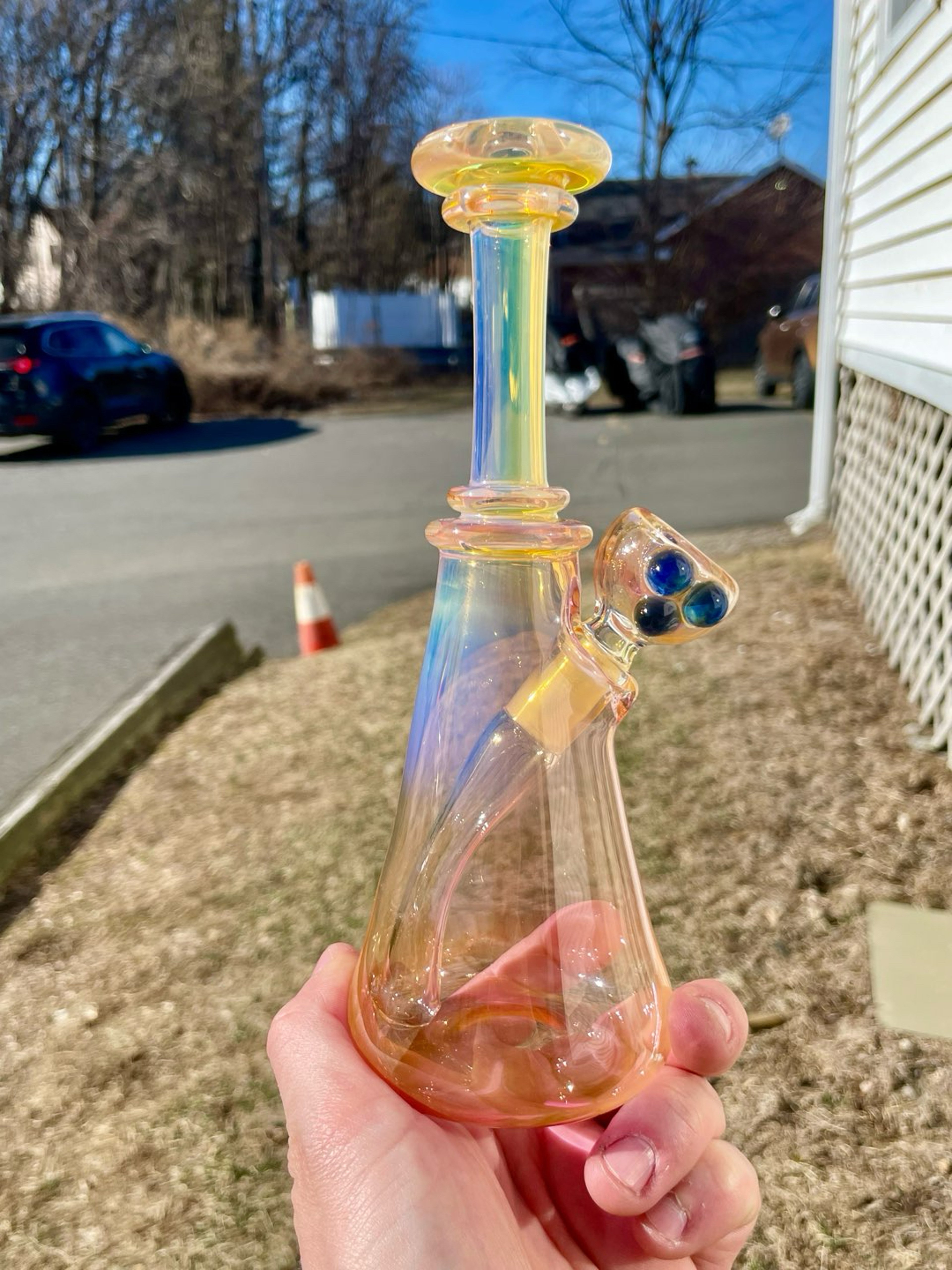 Preview pic of Yeti_dabs fumed tube 14mm 3 hole fixed downstem