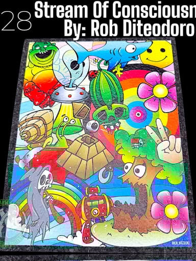 Preview pic of Moodmats - Dab Mat #128 - Stream Of Consiousness By Rob Diteodoro
