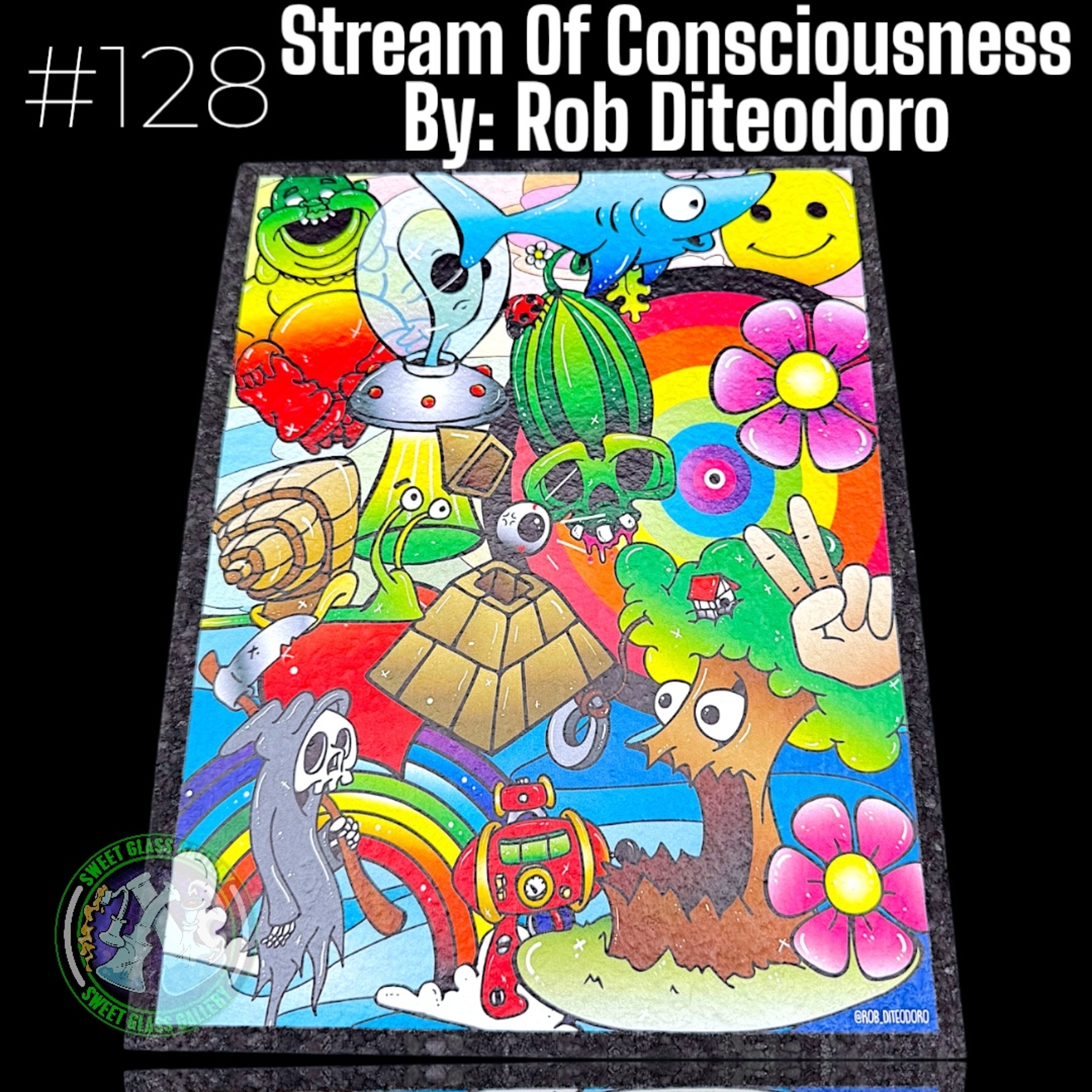 Preview pic of Moodmats - Dab Mat #128 - Stream Of Consiousness By Rob Diteodoro
