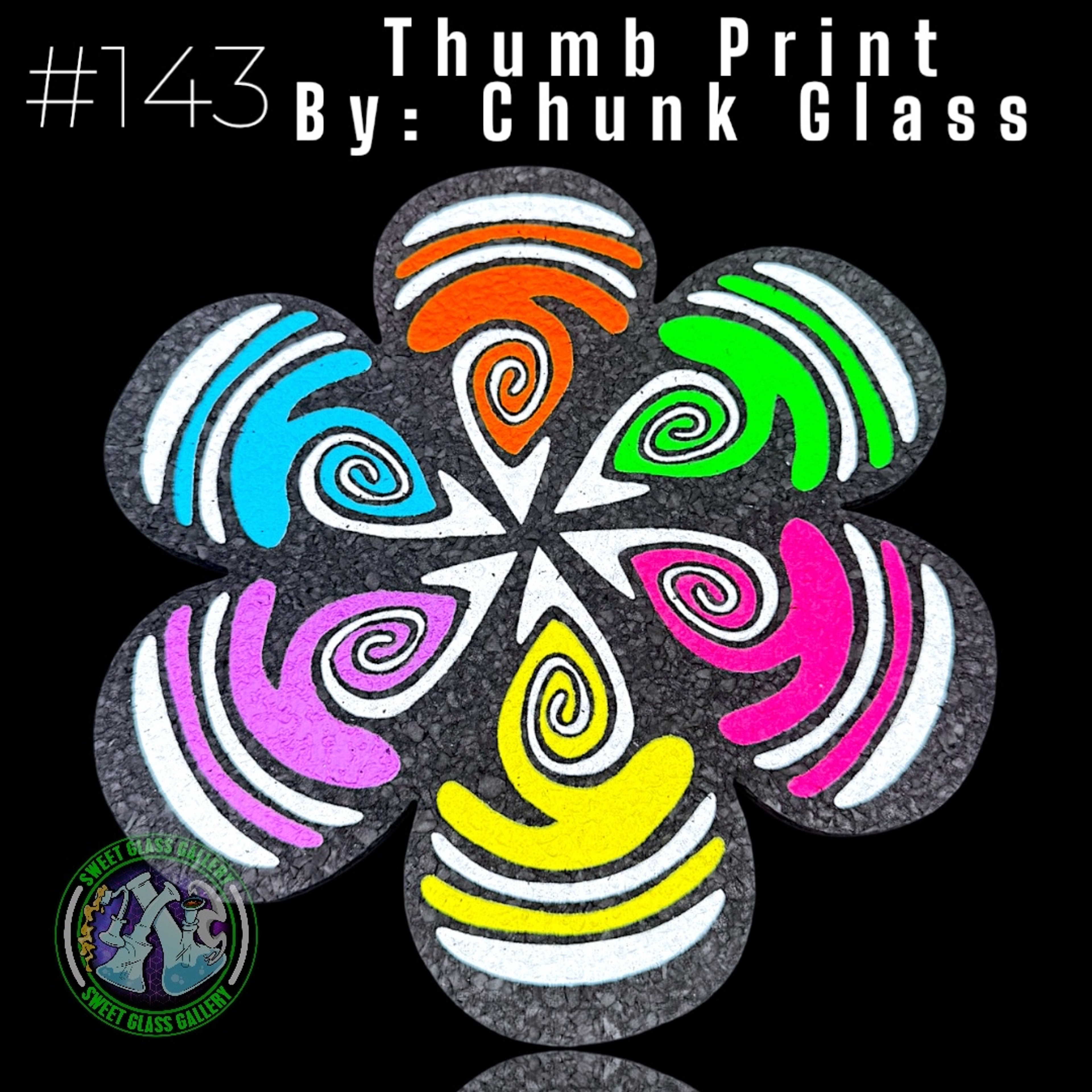 Preview pic of Moodmats - Dab Mat #143 - Thumbprint By: Chunk Glass