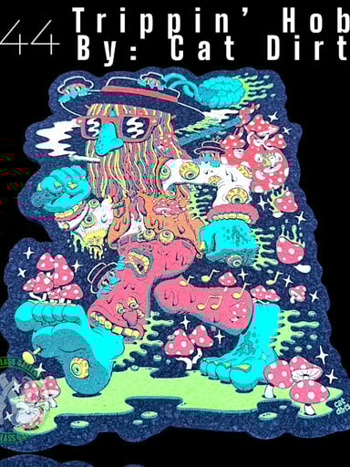 Preview pic of Moodmats - Dab Mat #144 - Trippin’ Hobo By: Cat Dirty