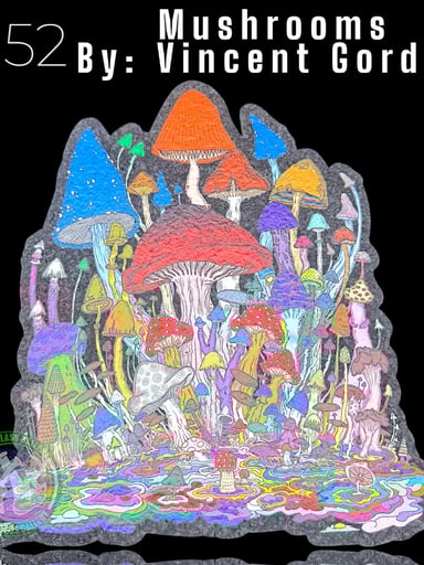 Preview pic of Moodmats - Dab Mat #152 - Mushrooms By: Vincent Gordon