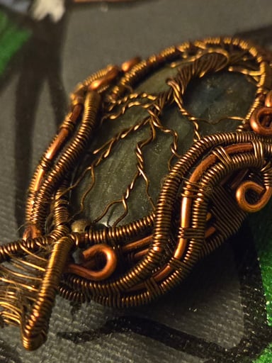 Preview pic of Tree of life copper wrapped pendent