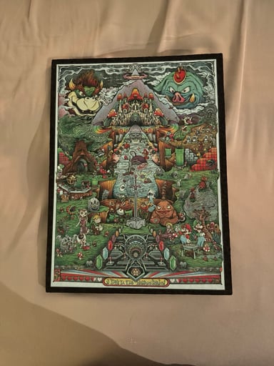 Preview pic of A link to the mushroom kingdom full uv glow Moodmat