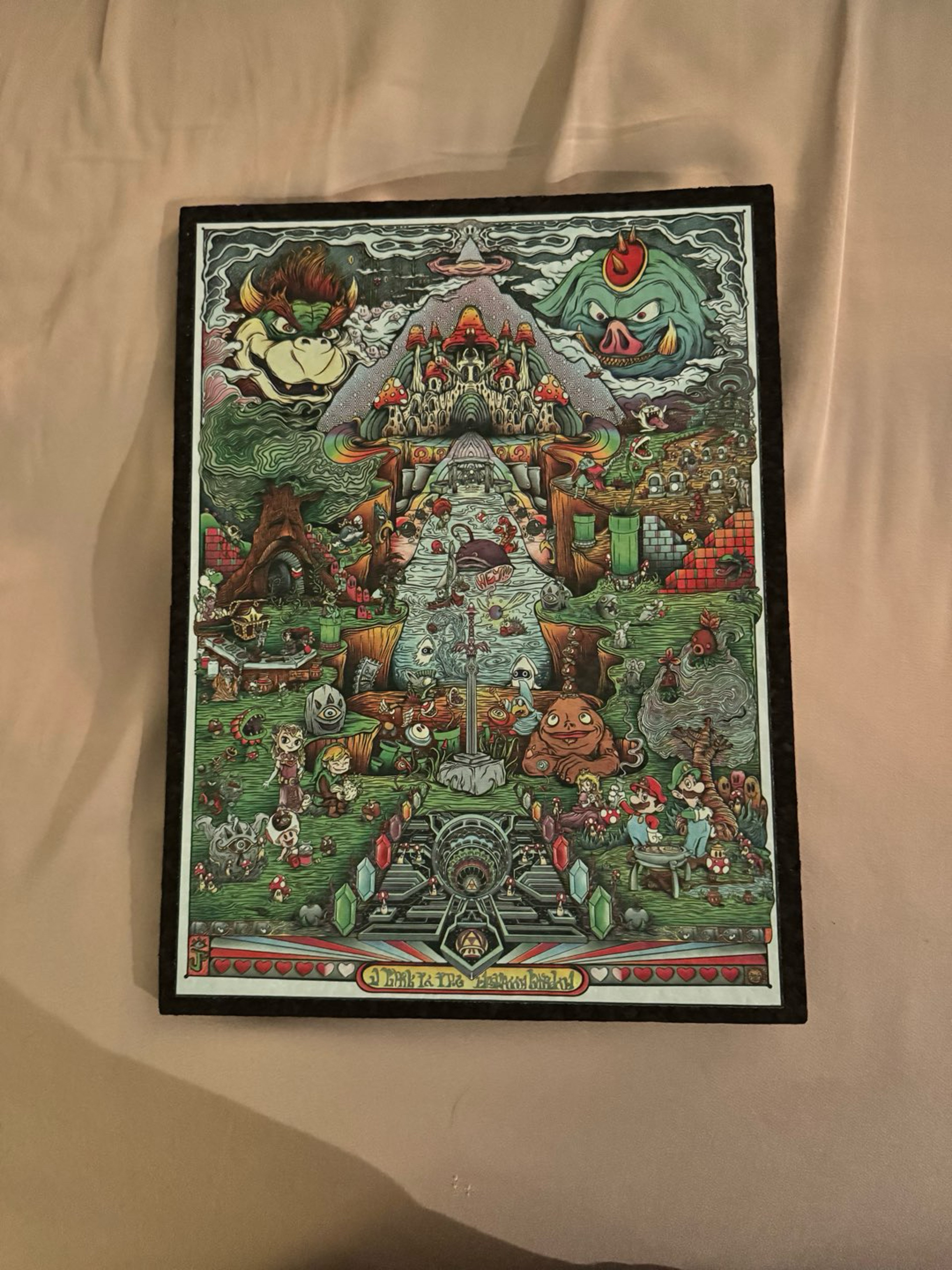 Preview pic of A link to the mushroom kingdom full uv glow Moodmat