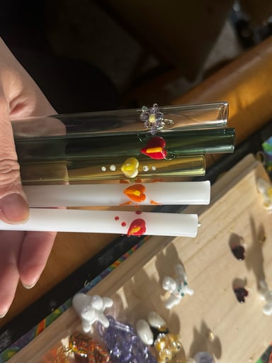 Preview pic of Decorated Glass Straws