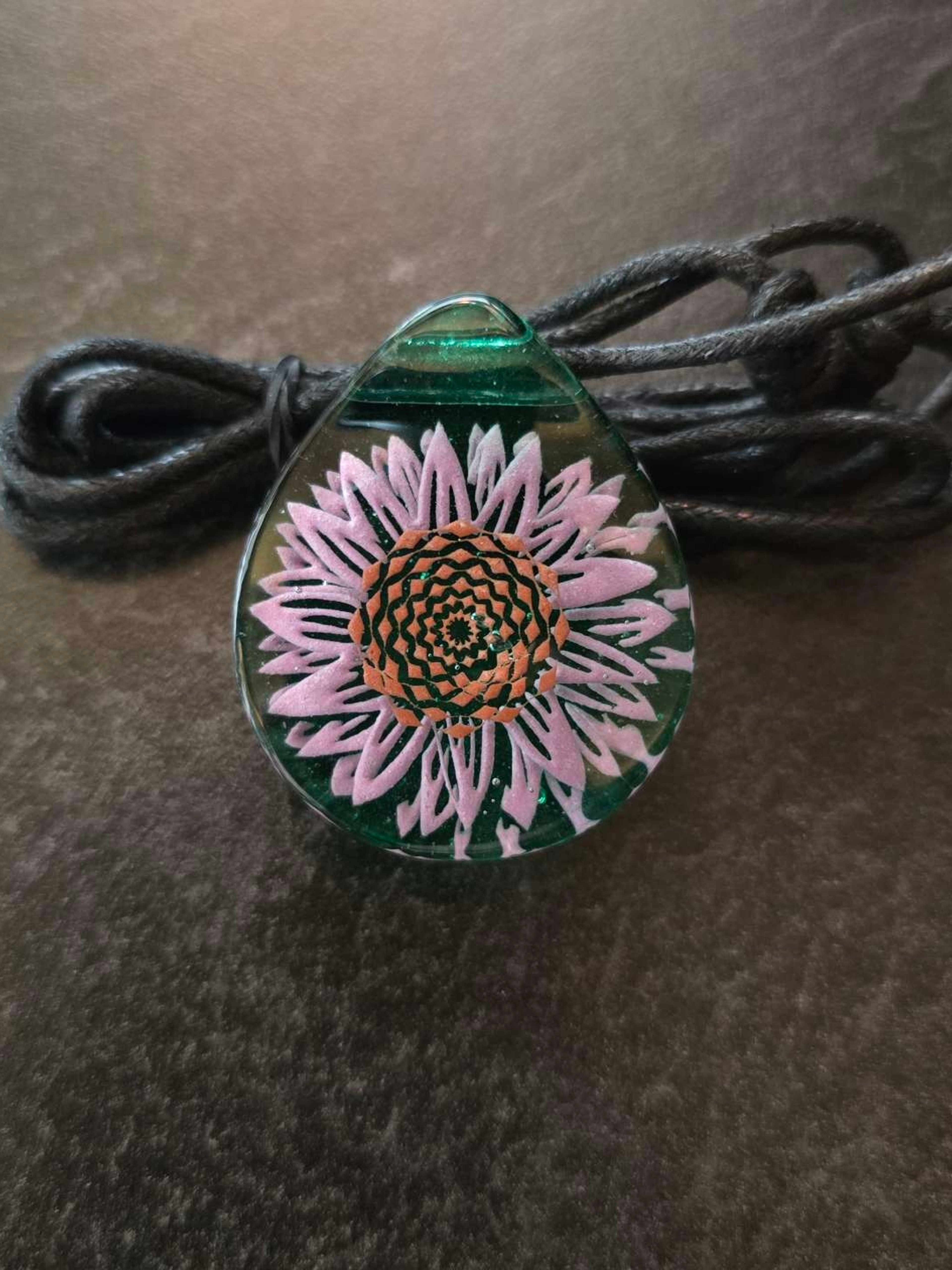 Preview pic of Sunflower Glow Flower Layered UV Pendant