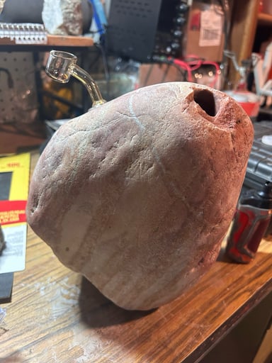 Preview pic of Raw River Rock Bong (quartz river rock)