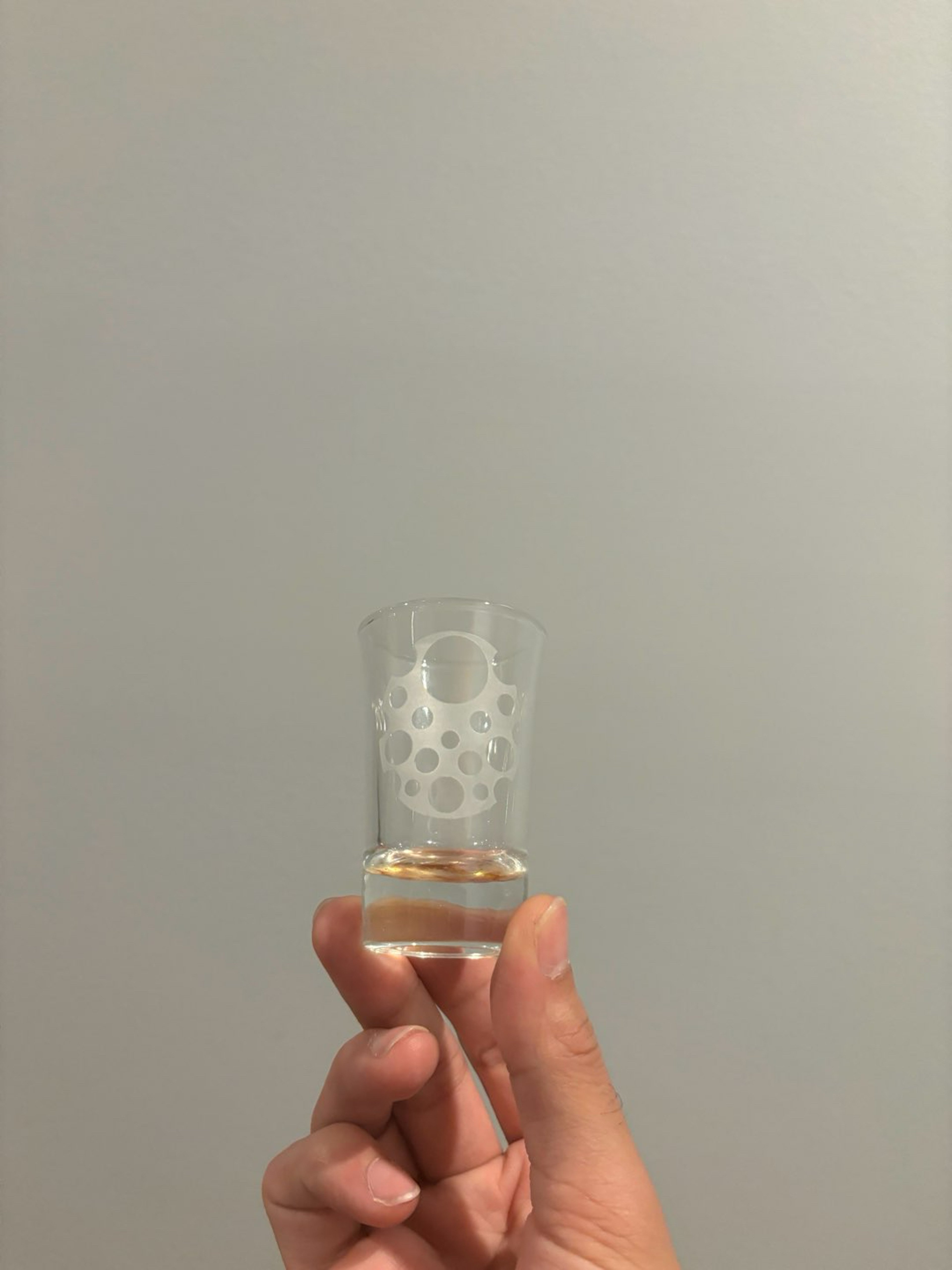 Preview pic of Swiss Perc Studios Shot Glass with sandblasted cheese