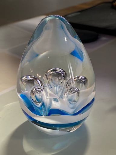 Preview pic of Hand-Blown Watersplash Paperweight