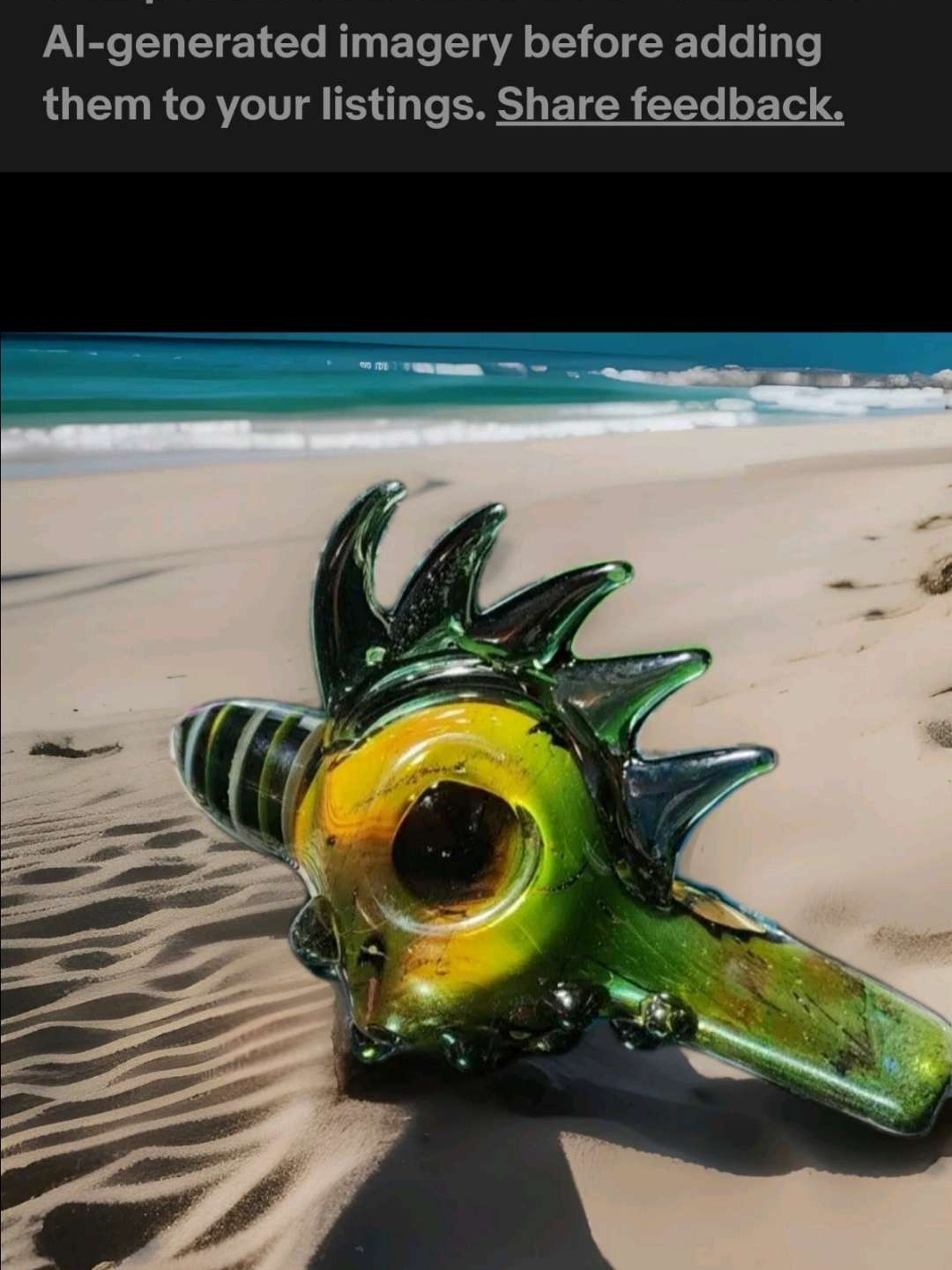 Preview pic of Neon spiked art pipe