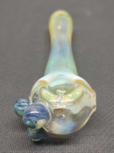 Preview pic of Fumed Glass Pipe with Color Accents! Hand Blown in Oregon!
