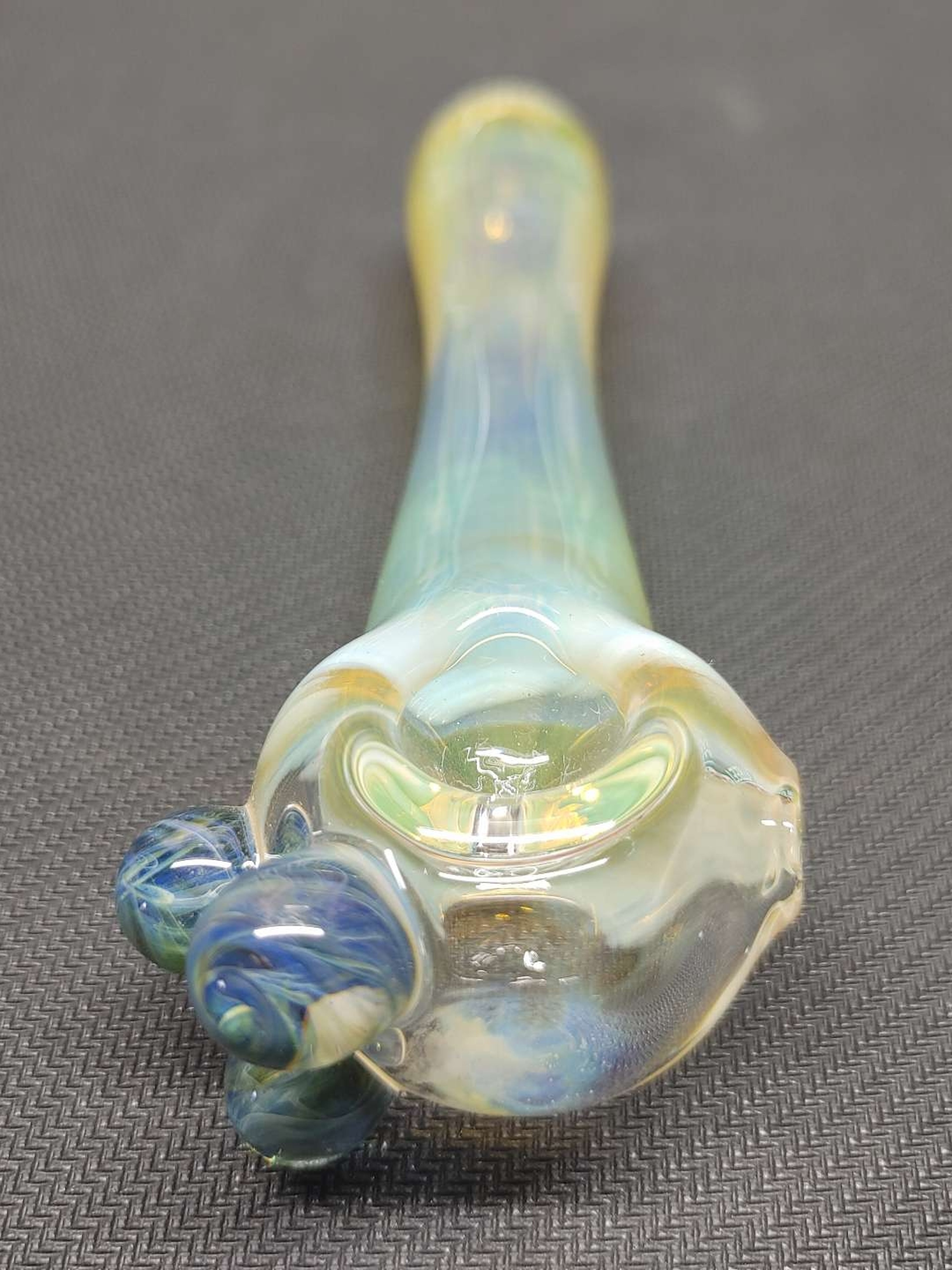 Preview pic of Fumed Glass Pipe with Color Accents! Hand Blown in Oregon!