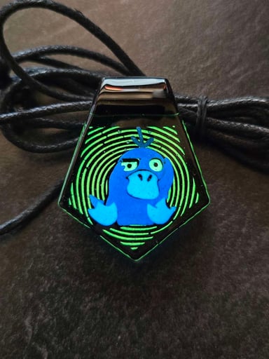 Preview pic of Psyduck Layered Glow UV Pendant