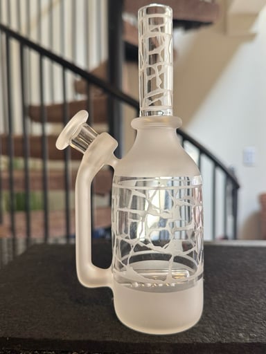Preview pic of Rooster Glass Bottle Rig - 45° - Cobblestone