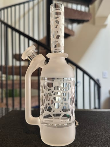 Preview pic of Rooster Glass Bottle Rig - 45° - Circles