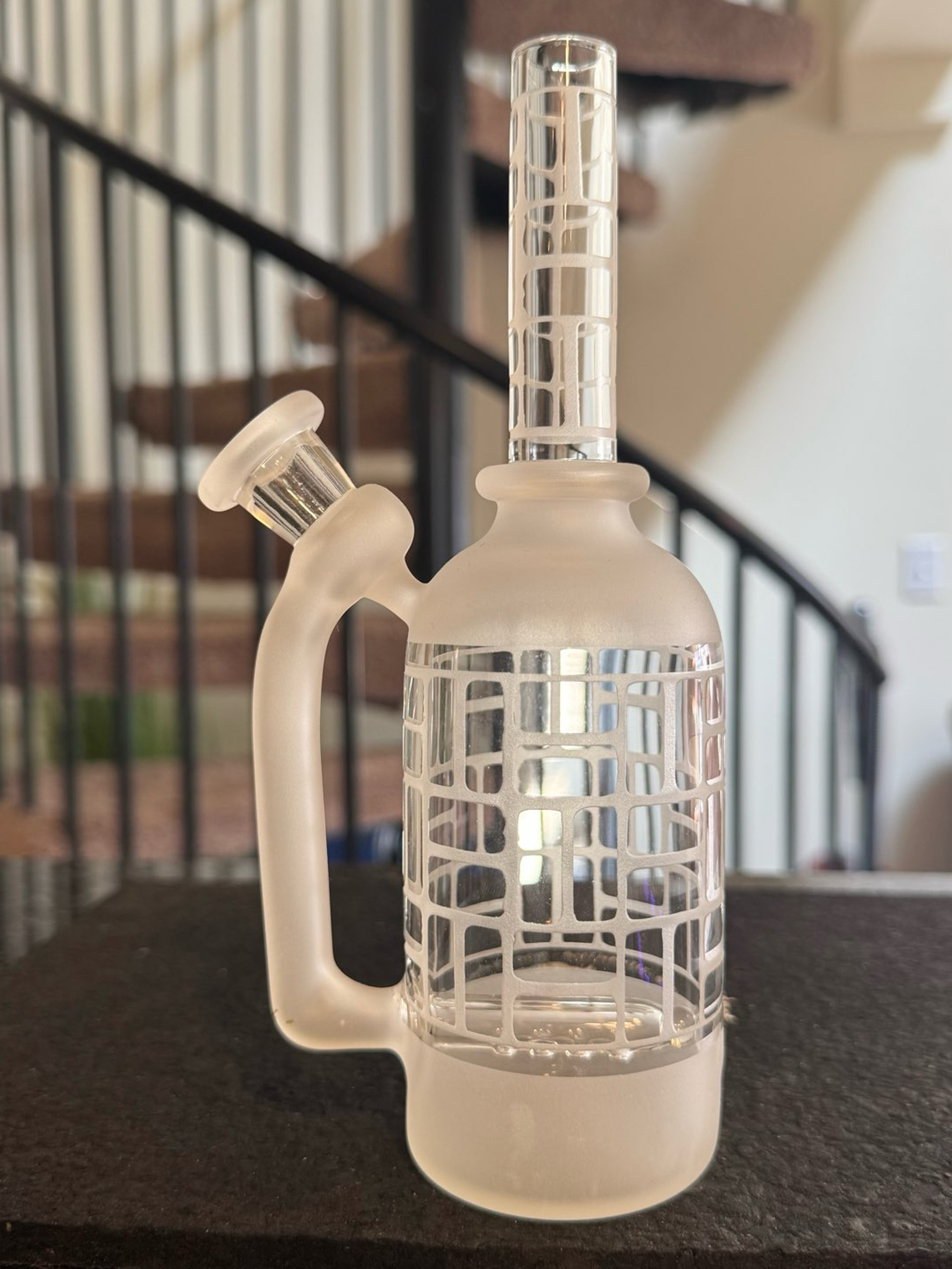 Rooster Glass Bottle Rig - 45° - Rounded Brick image 0