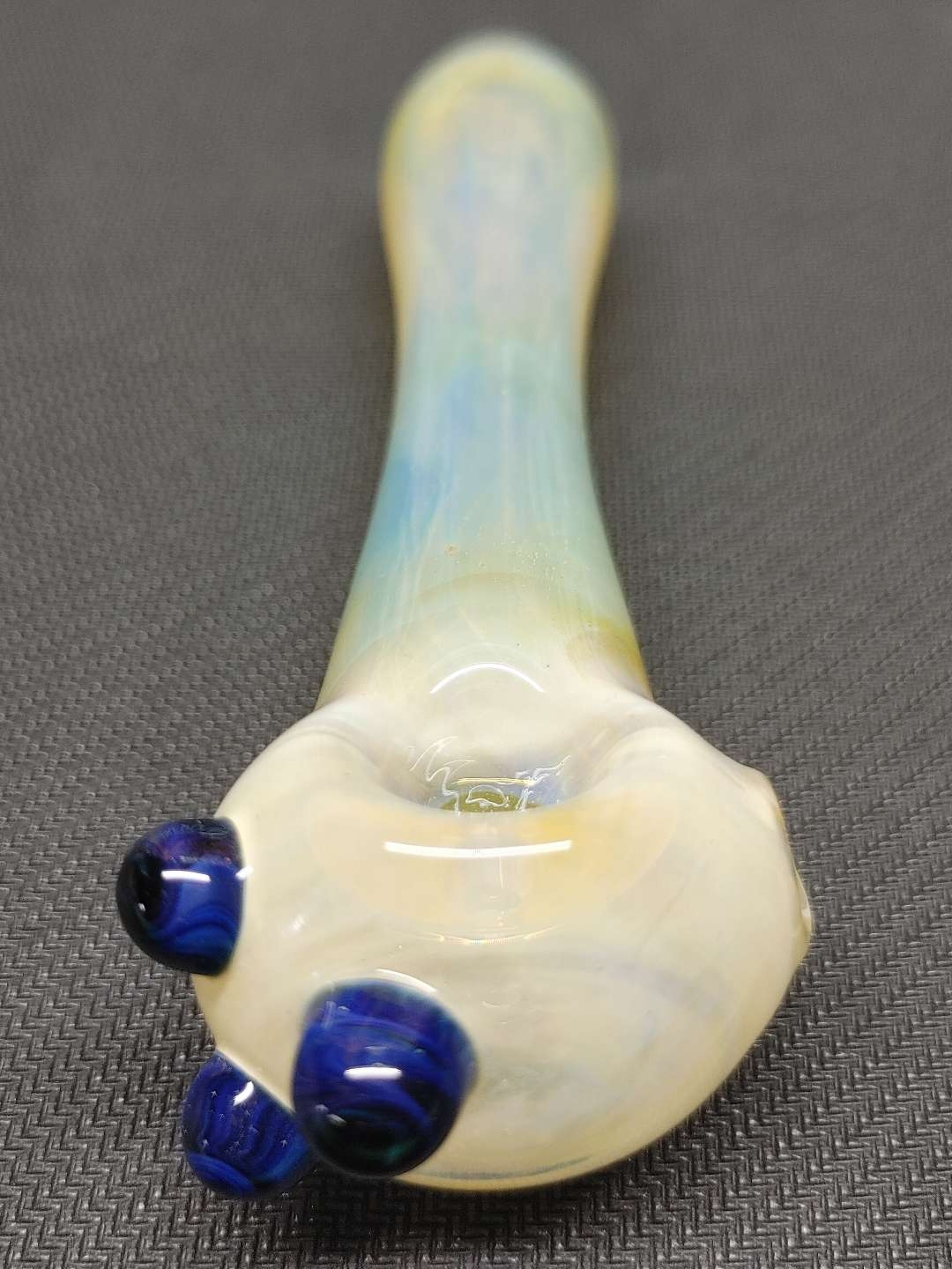 Preview pic of Fumed Glass Pipe with Color Accents! Hand Blown in Oregon!