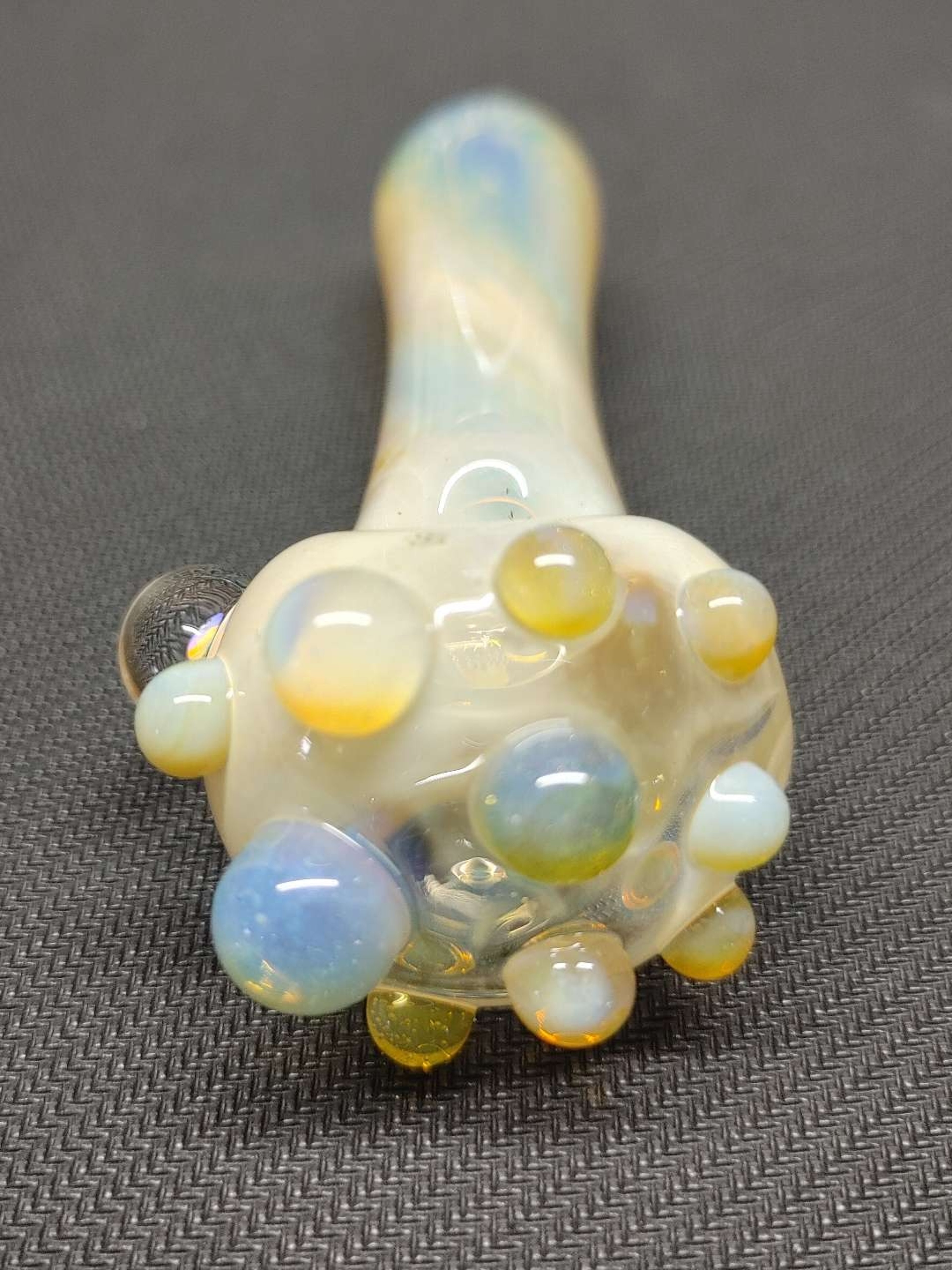Preview pic of Fumed Glass Pipe with Color Accents and an Encased Opal!