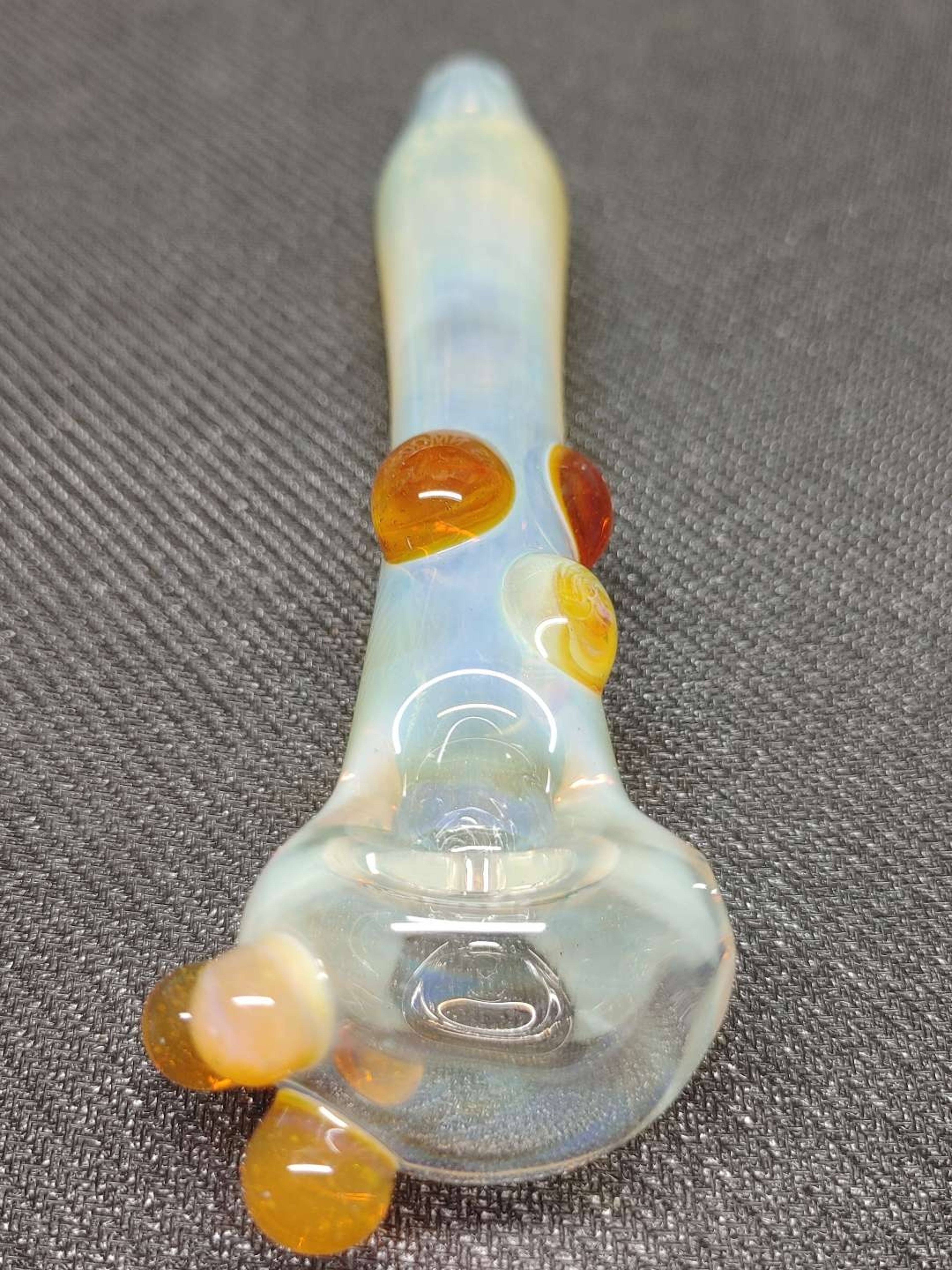 Preview pic of Fumed Glass Pipe with Color Accents! Hand Blown in Oregon!