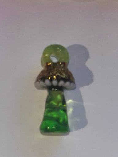 Preview pic of Green and Gold Mushroom Pendant