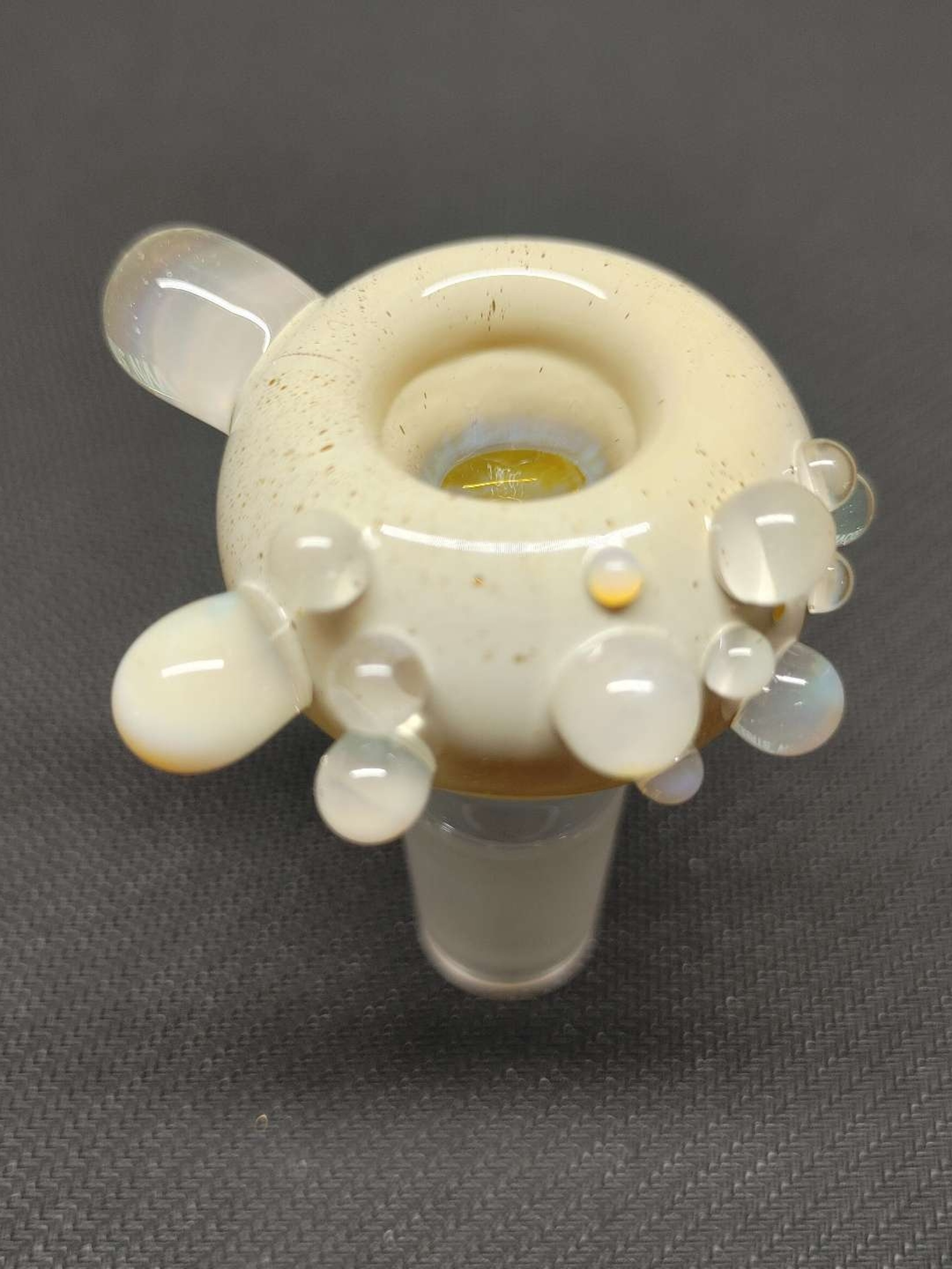 Preview pic of 18mm Silver Fumed Glass Bowl Slide! Hand Blown in Oregon!