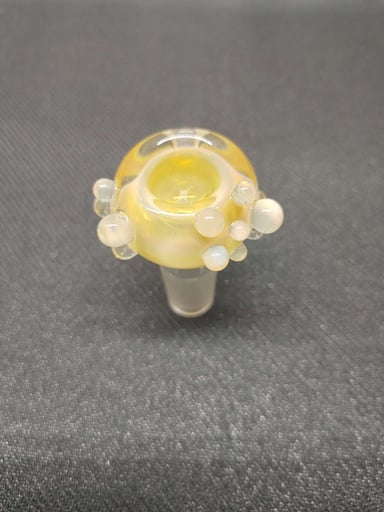 Preview pic of 18mm Silver Fumed Glass Bowl Slide! Hand Blown in Oregon!