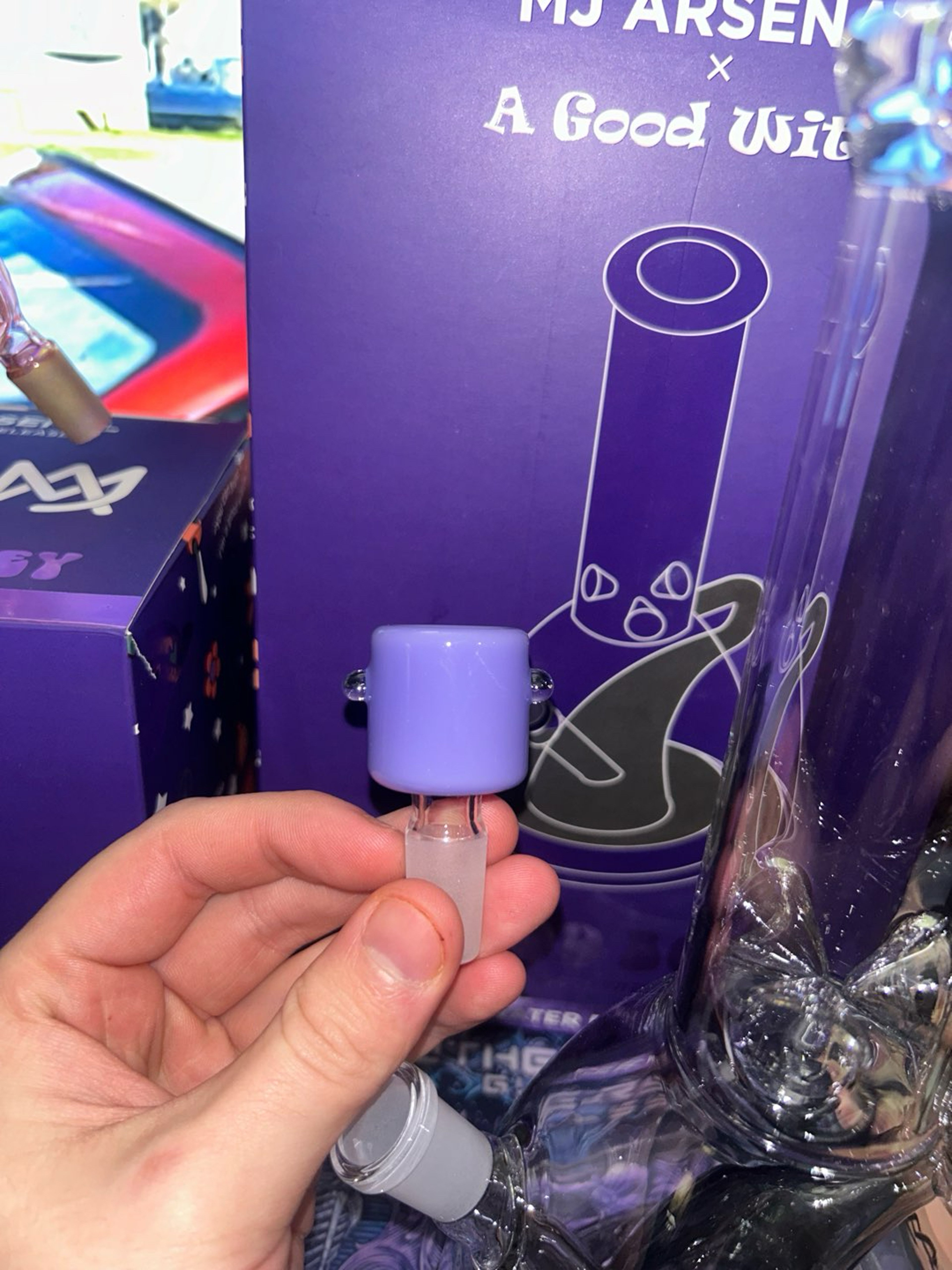 Preview pic of MJ Arsenal Purple 14mm Slide / Bowl