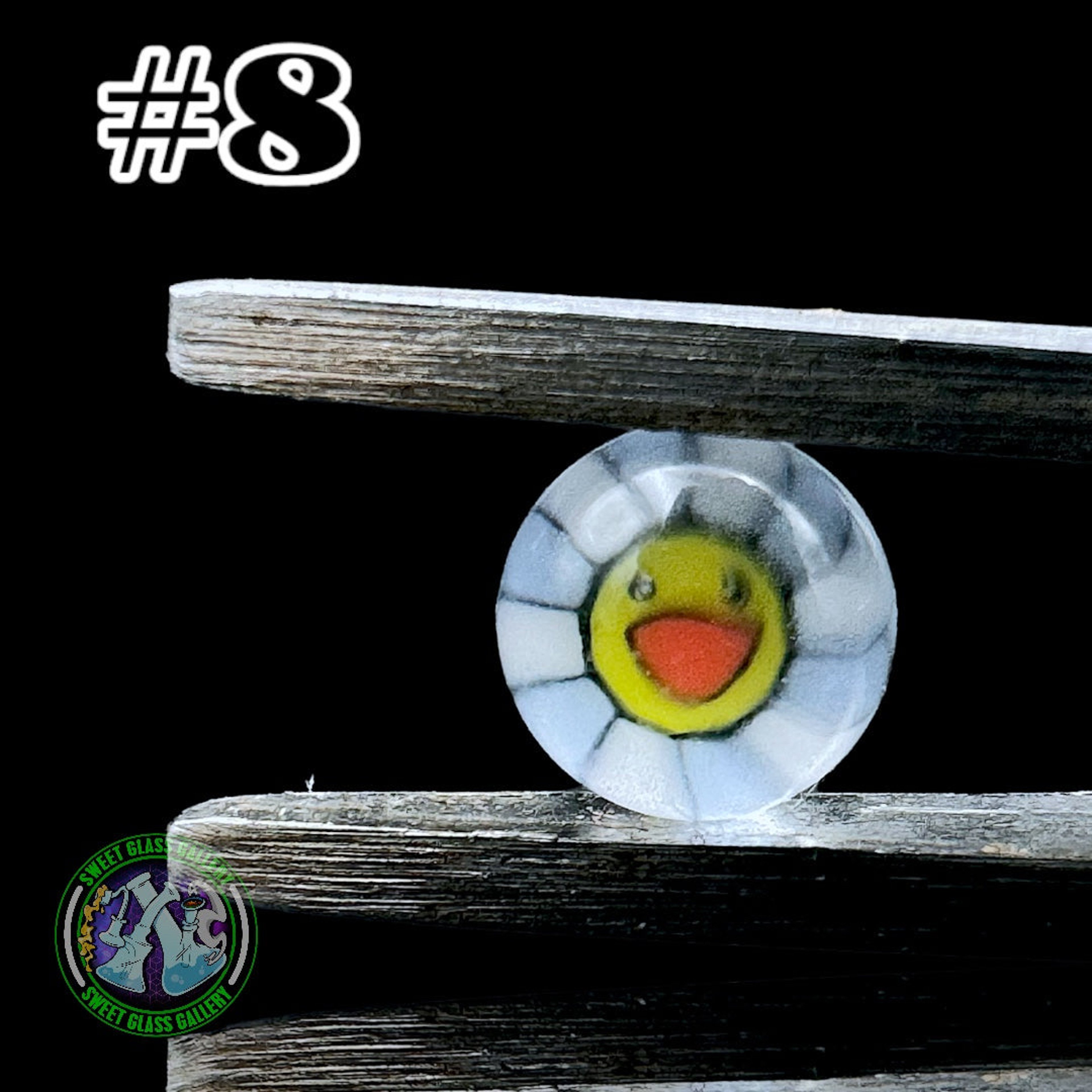 Steve H Glass - Terp Pearl #8 - Milli 6mm (Flower Smiley) image 0
